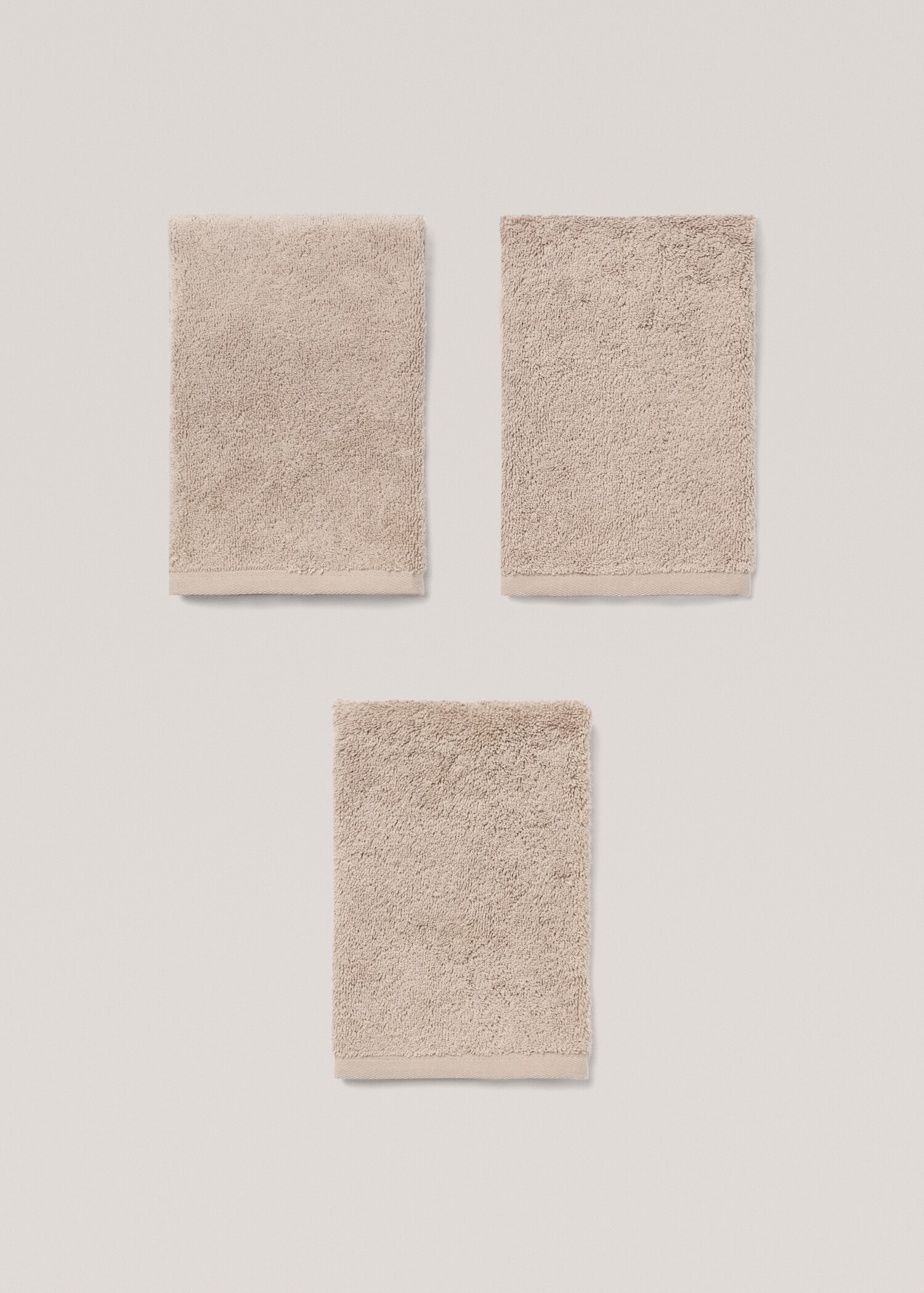 Σετ 3 βαμβακερών πετσετών 30x30cm - Προϊόν χωρίς μοντέλο