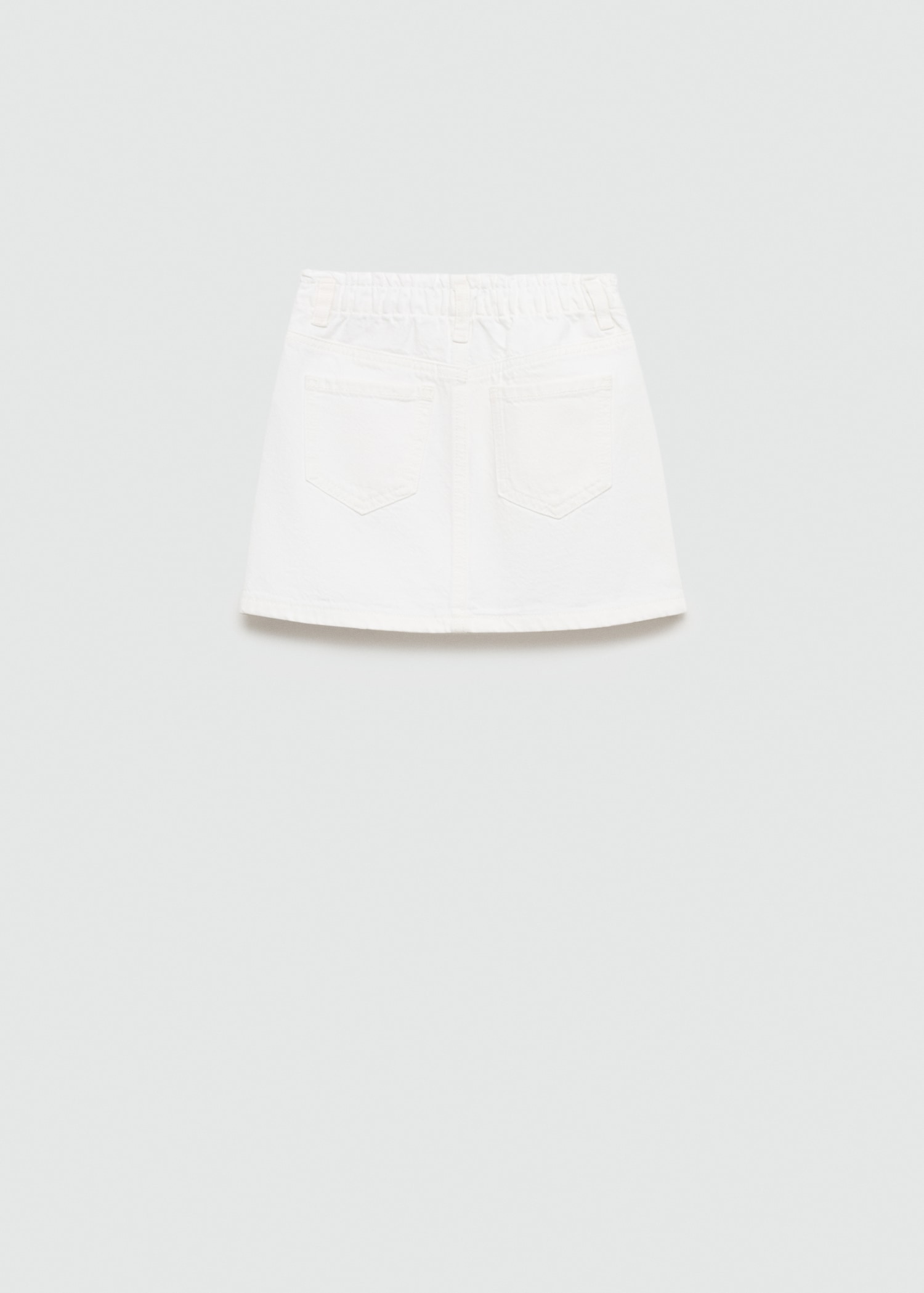 Paperbag denim skirt - Reverse of the article