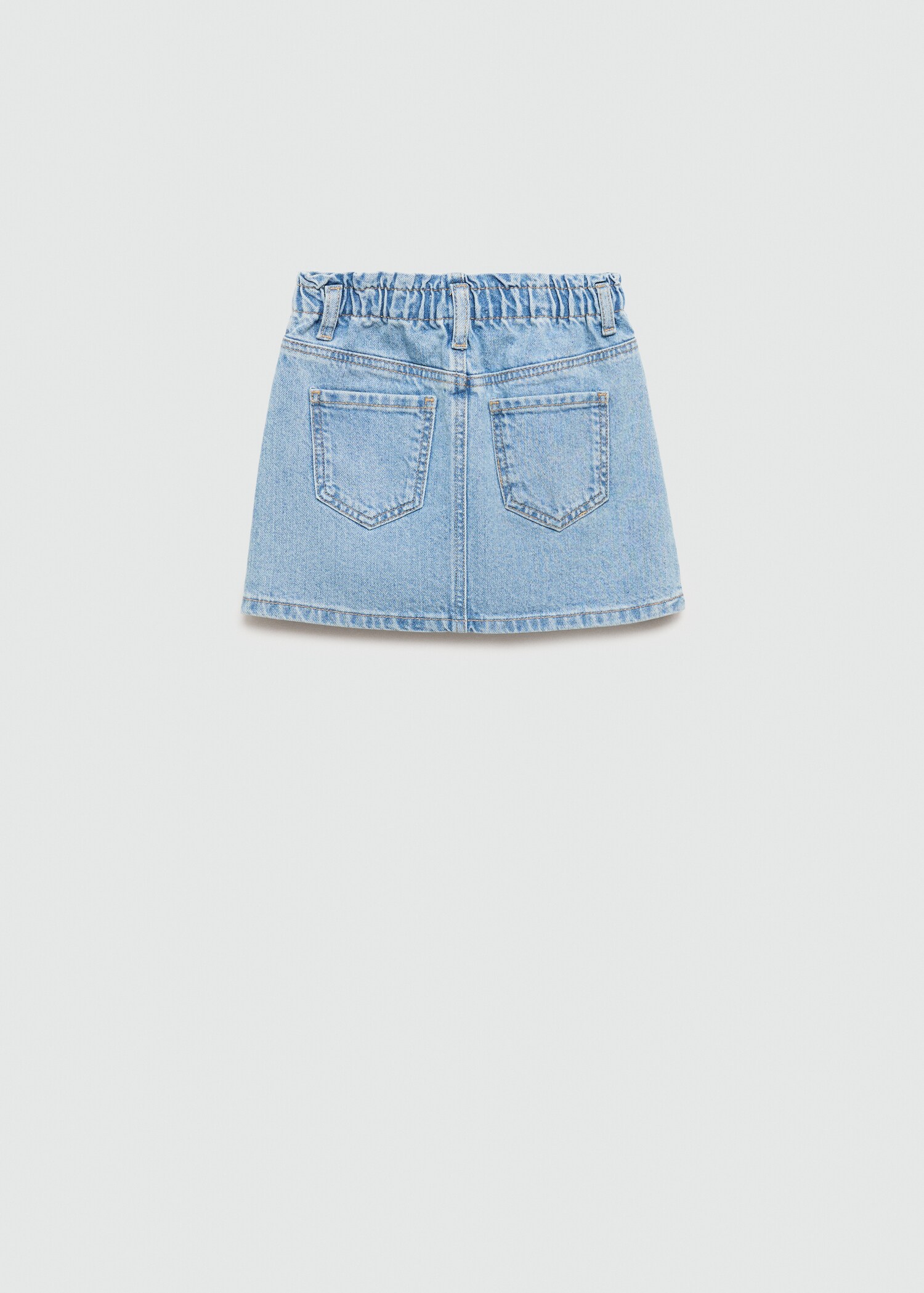 Paperbag denim skirt - Reverse of the article