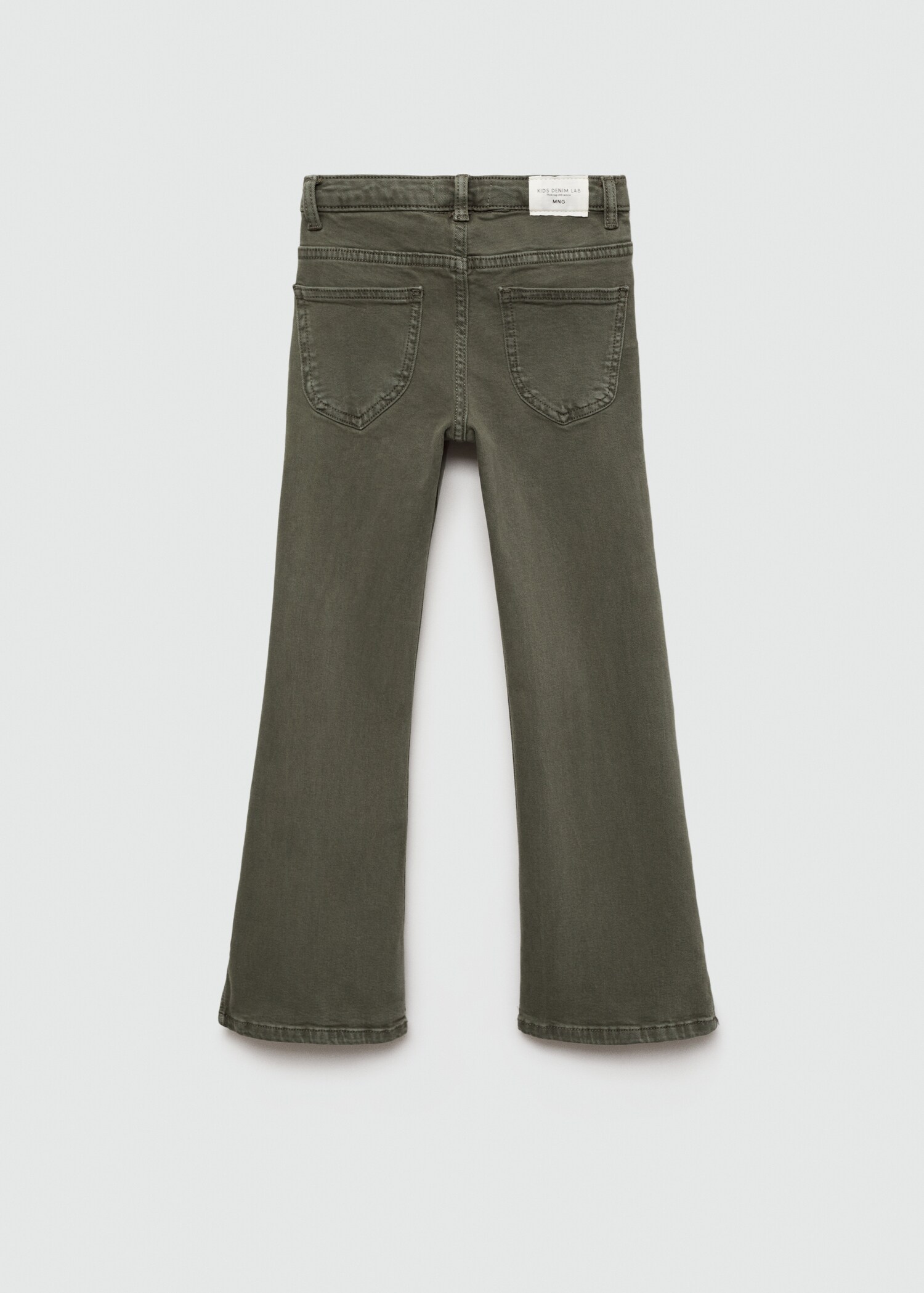 Flared jeans with slits - Reverse of the article