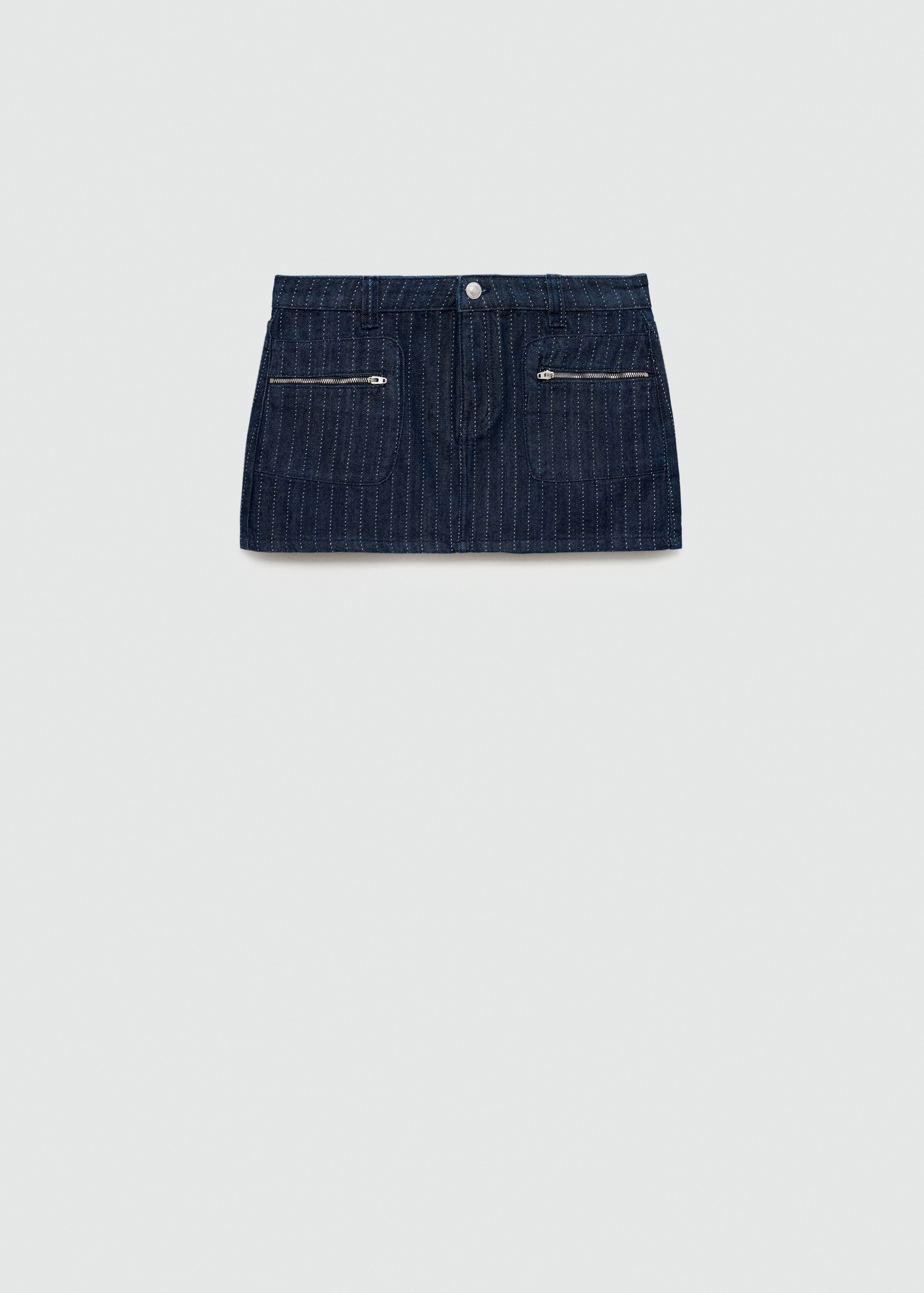 Denim mini-skirt with seam detail - Article without model
