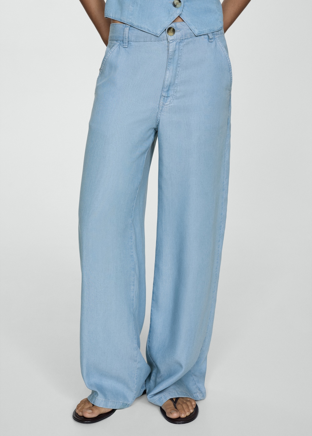 Mango Wideleg-Hose aus Lyocell