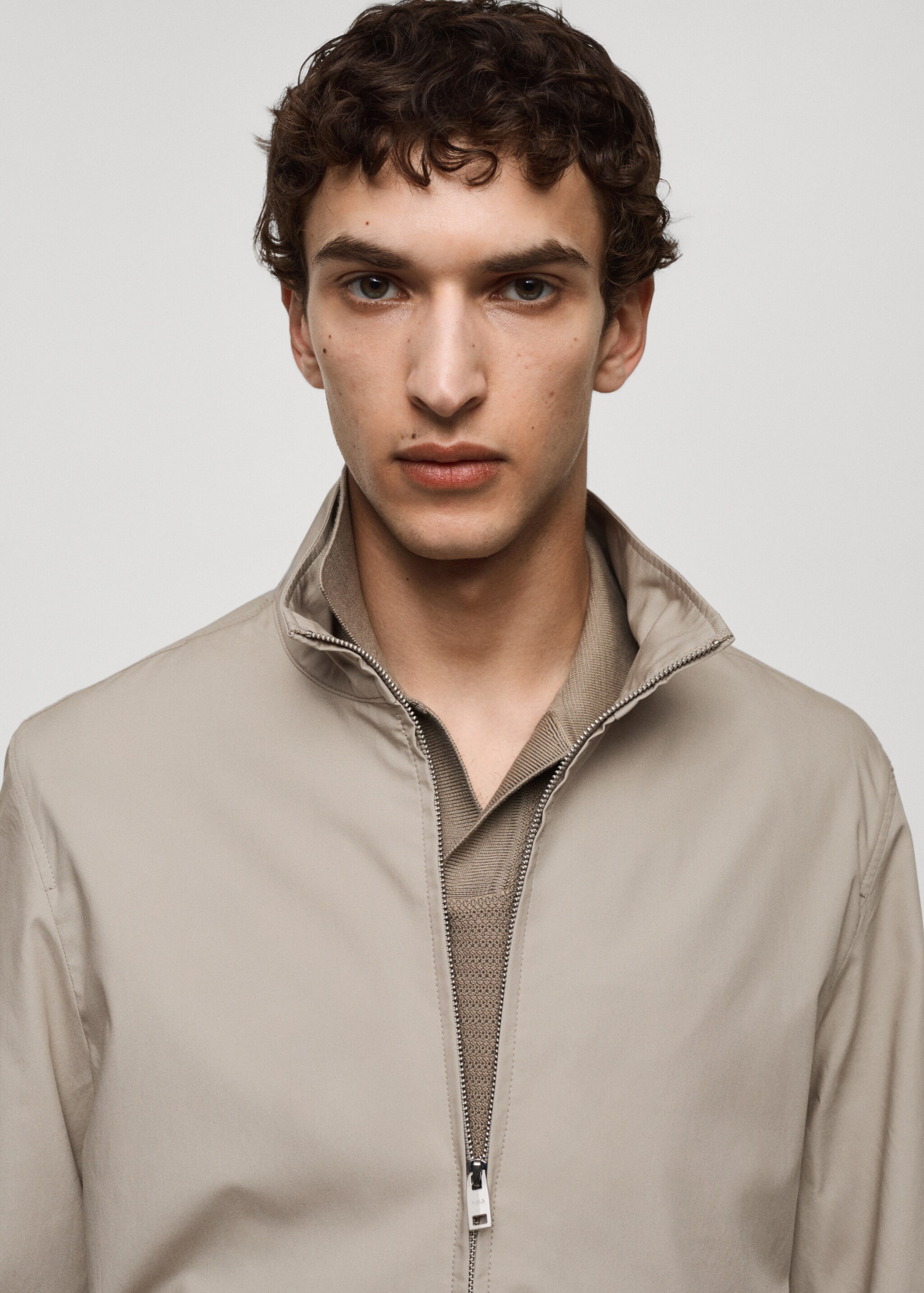 Zip-up lyocell jacket - Details of the article 1