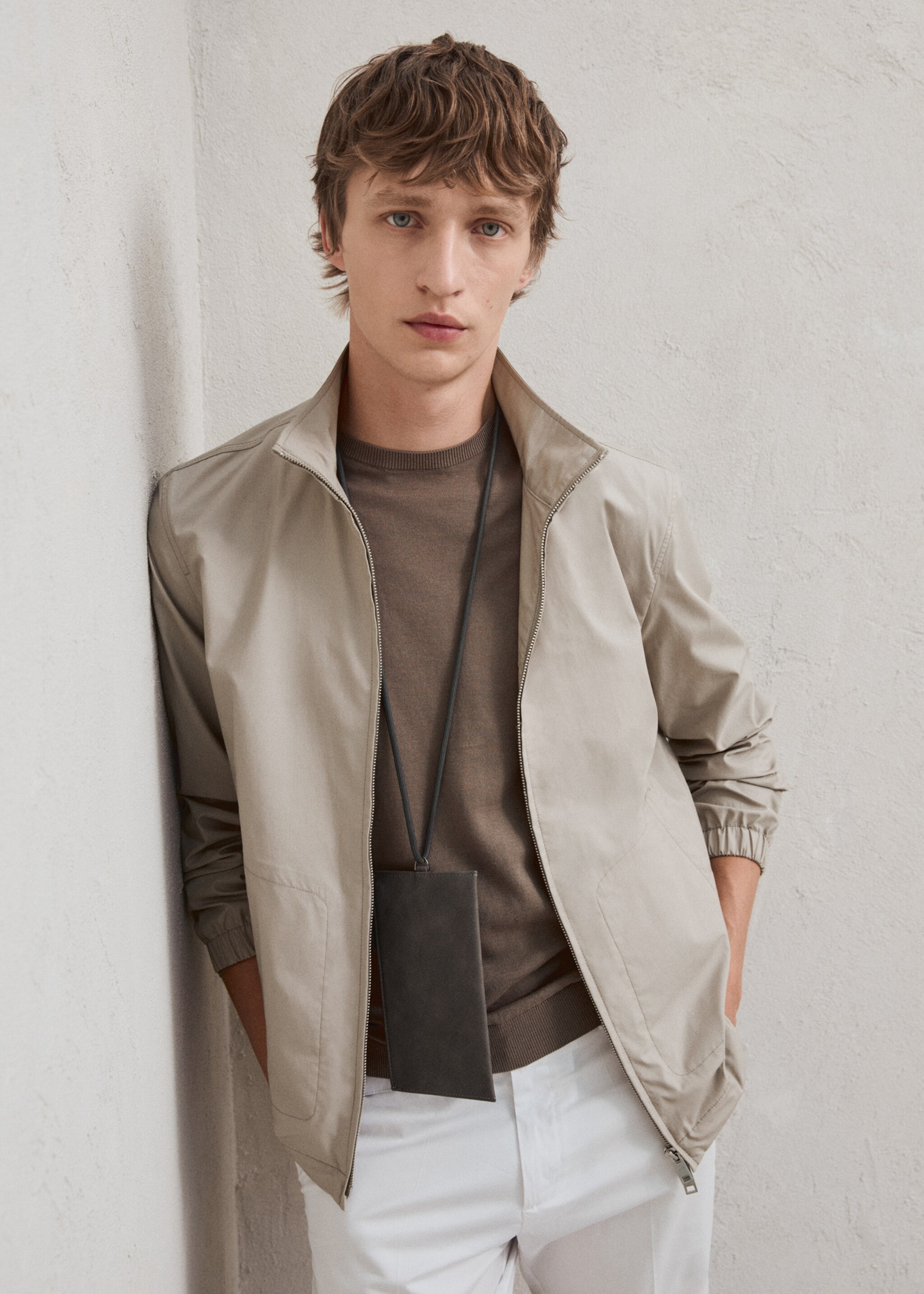 Zip-up lyocell jacket - Details of the article 3