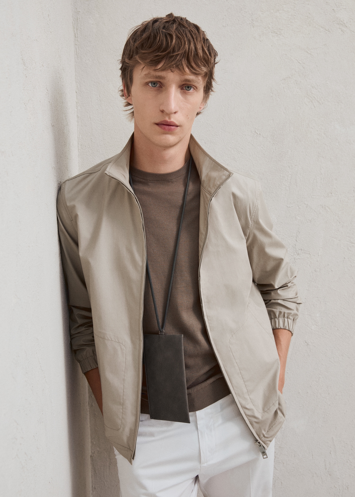 Zip-up lyocell jacket - Details of the article 3