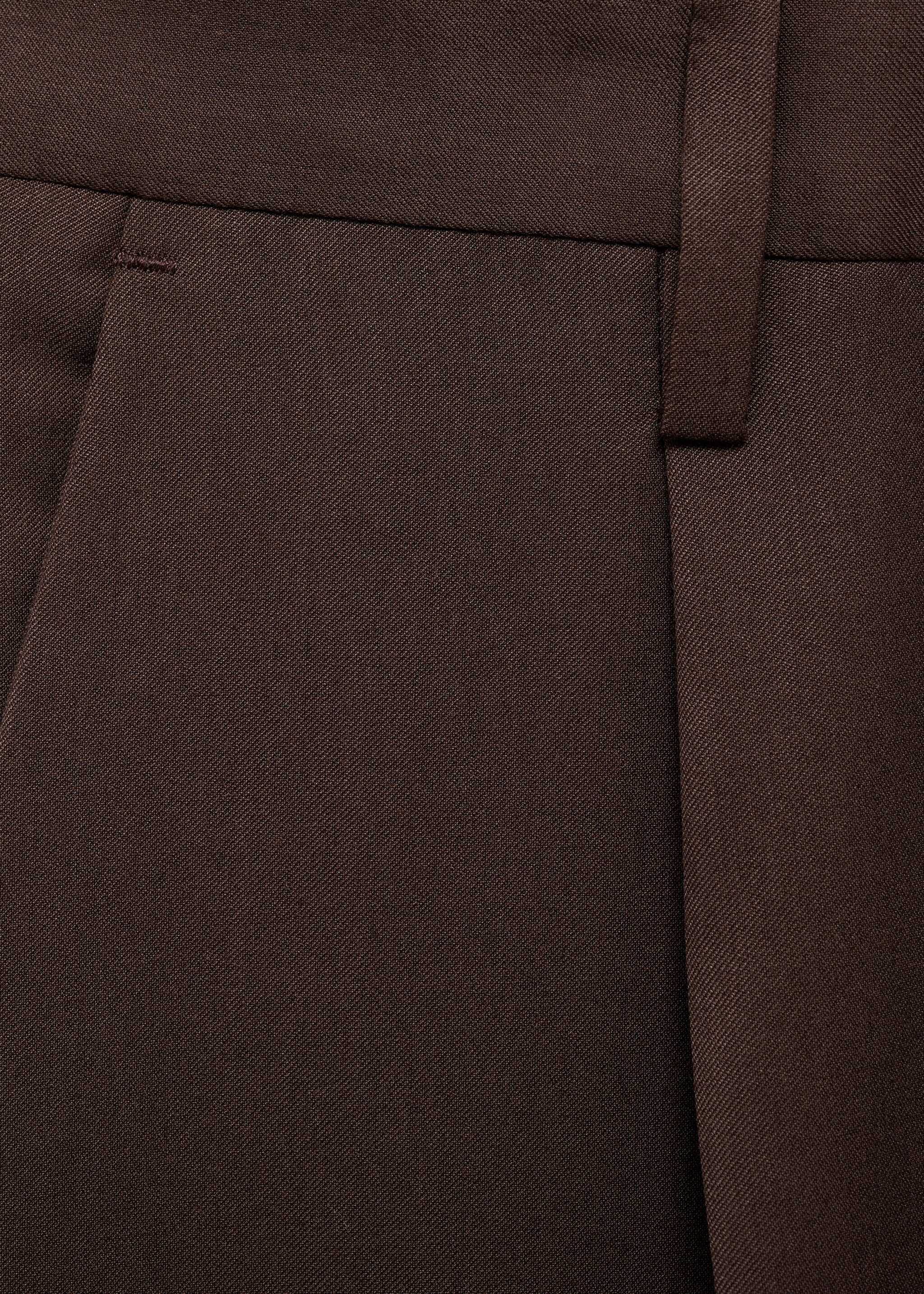 Regular-fit suit trousers with pleats - Details of the article 0