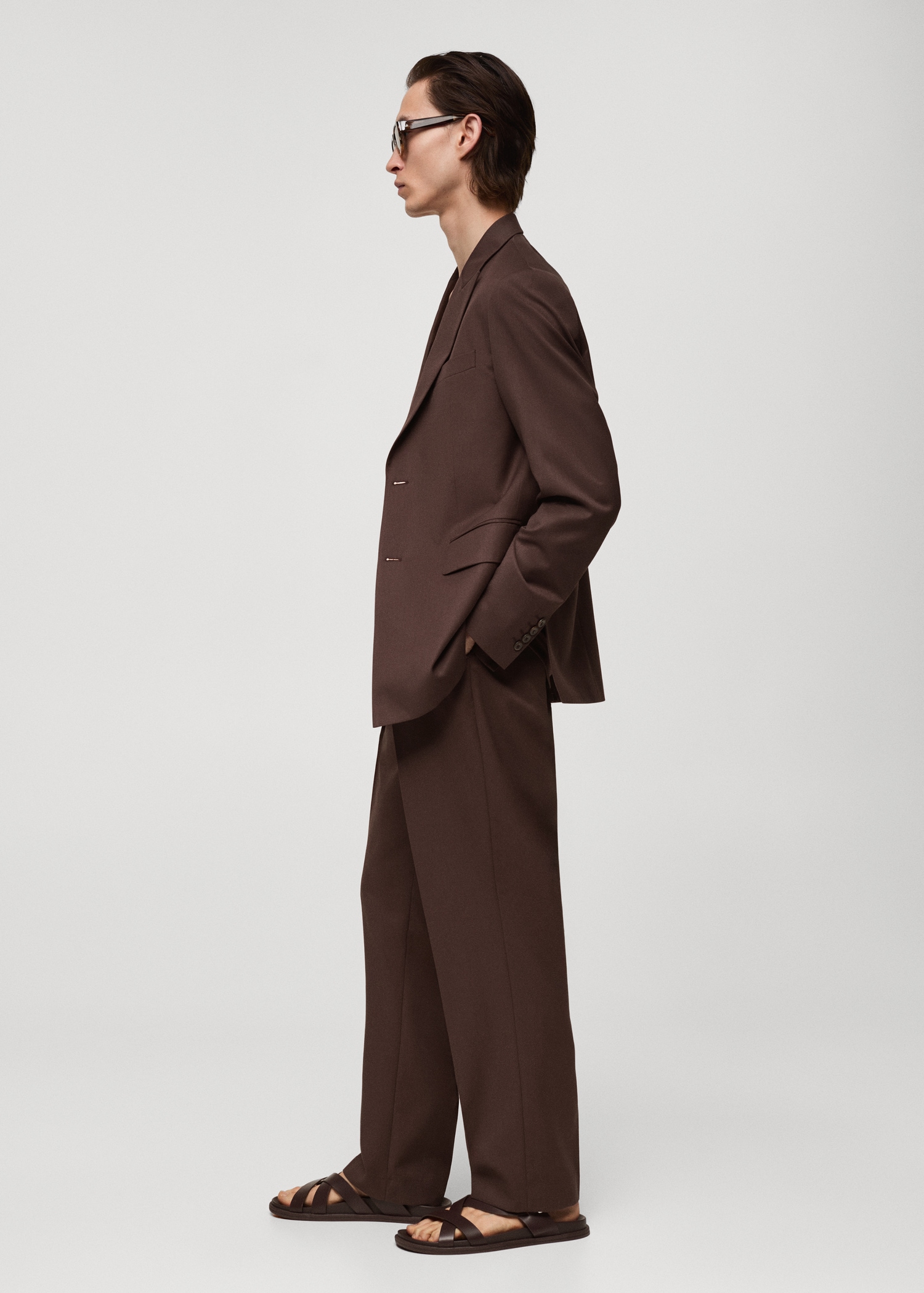 Regular-fit suit pants with pleats - Men | MANGO USA