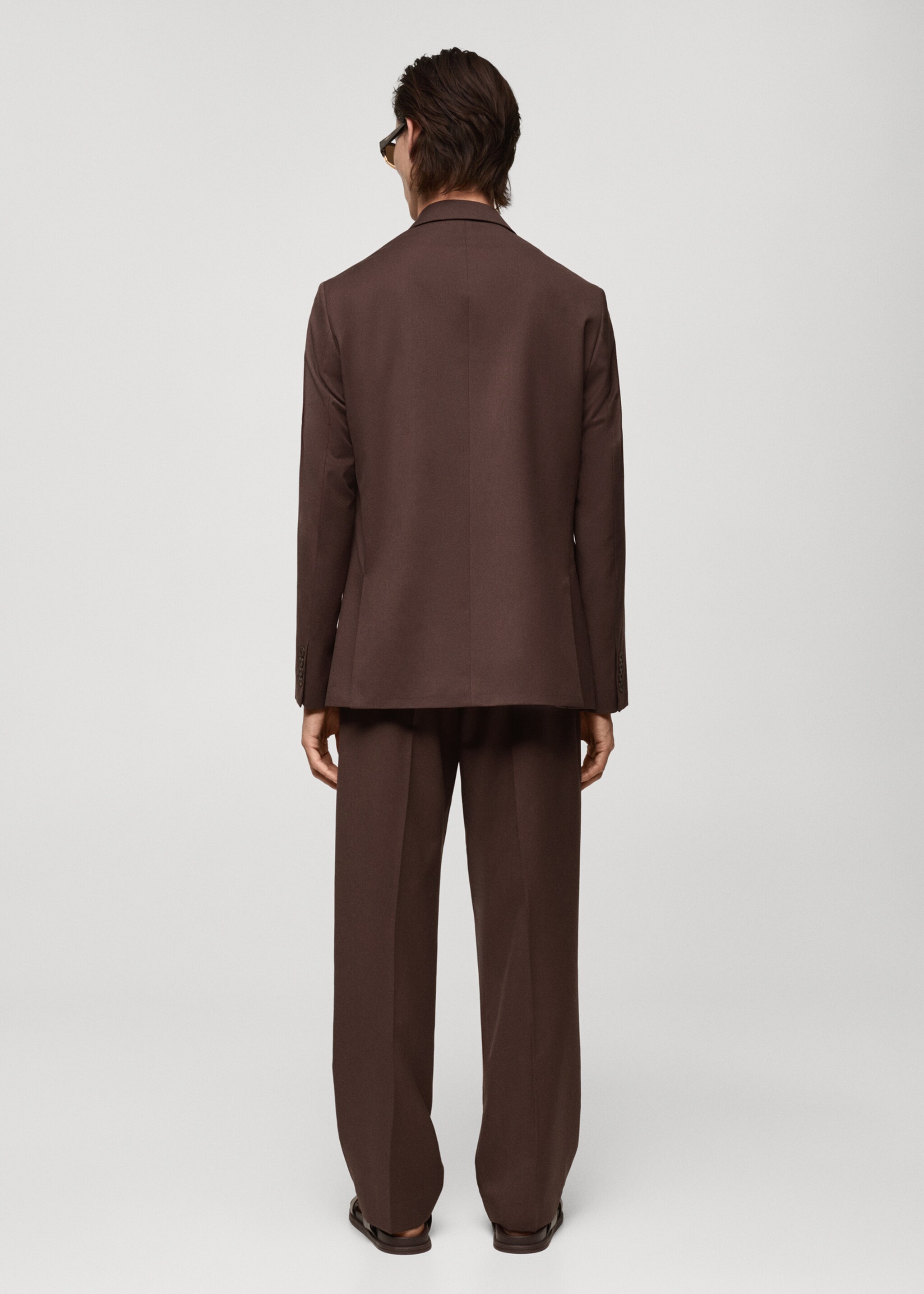 Regular-fit suit trousers with pleats - Reverse of the article