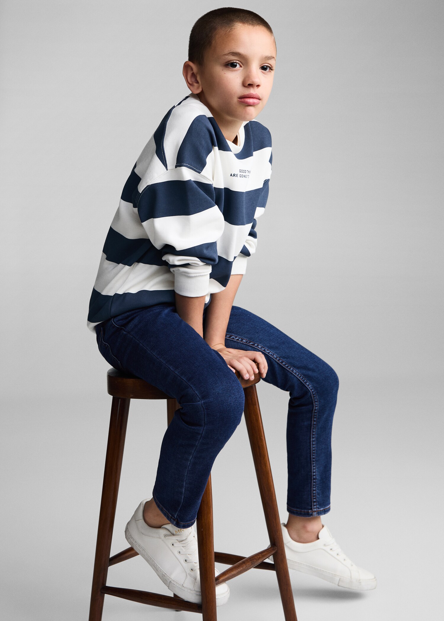 Drawstring waist jeans - Medium plane