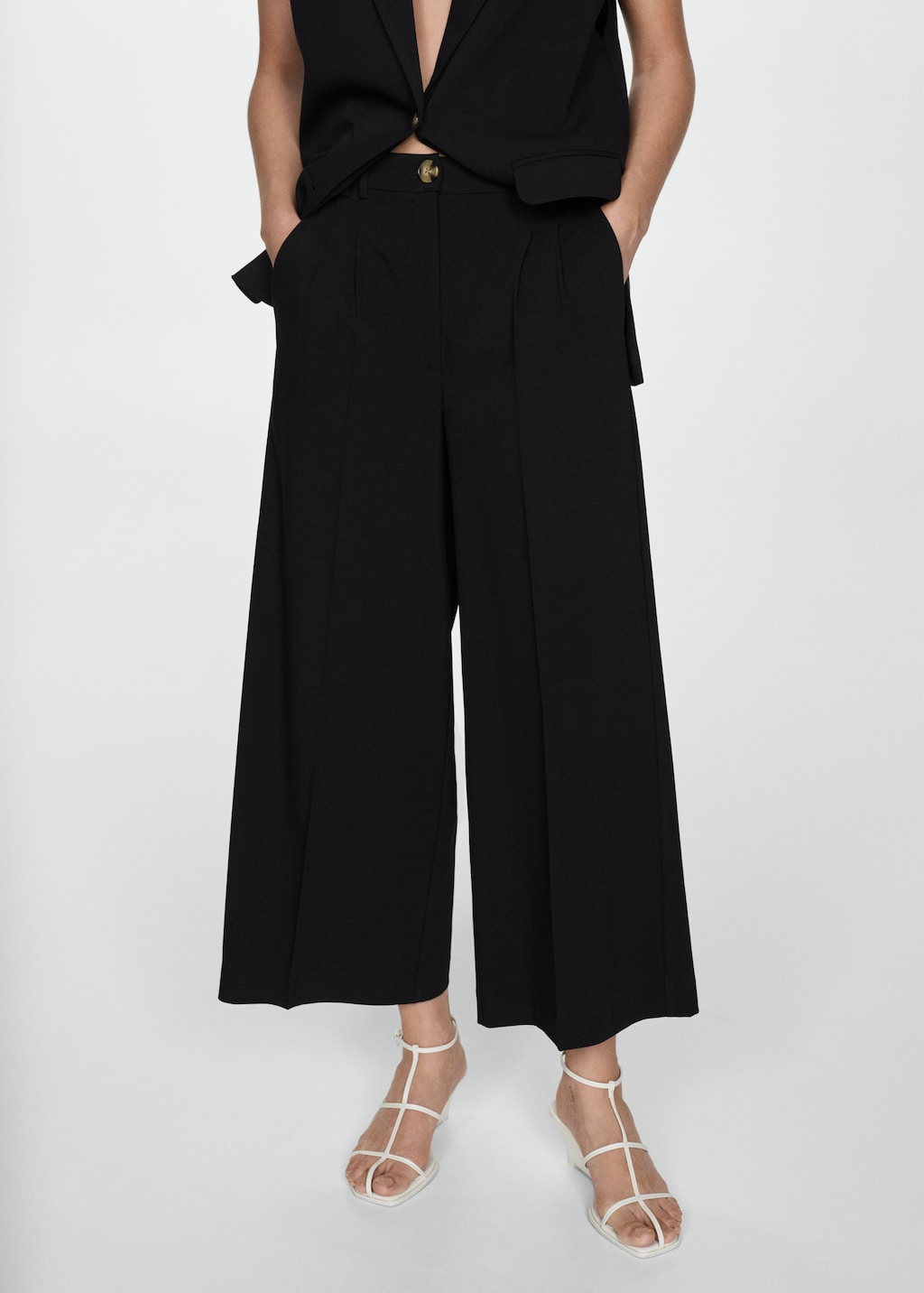Mango Culotte mit Bundfalten