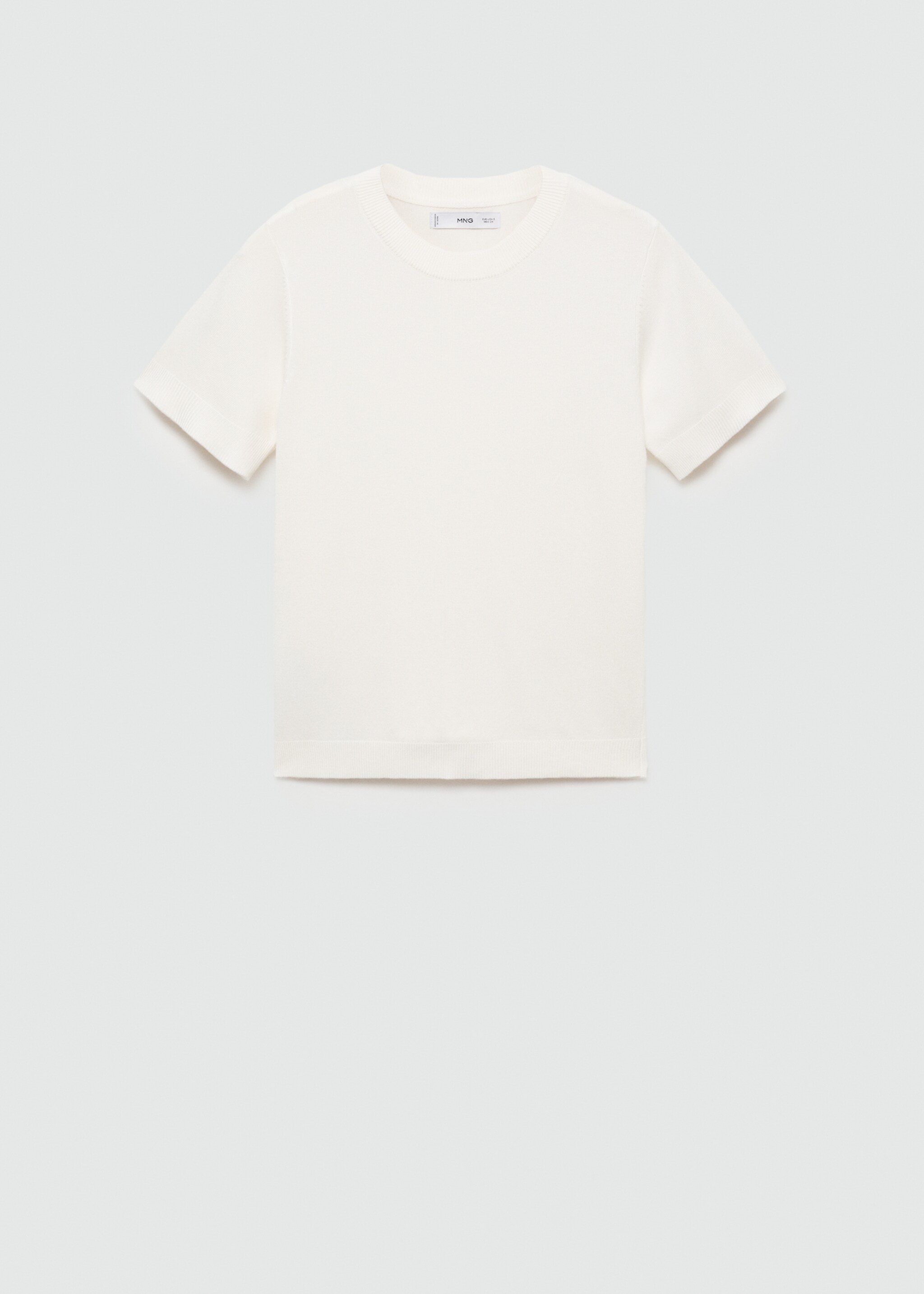 Short-sleeved fine-knit sweater - Article without model