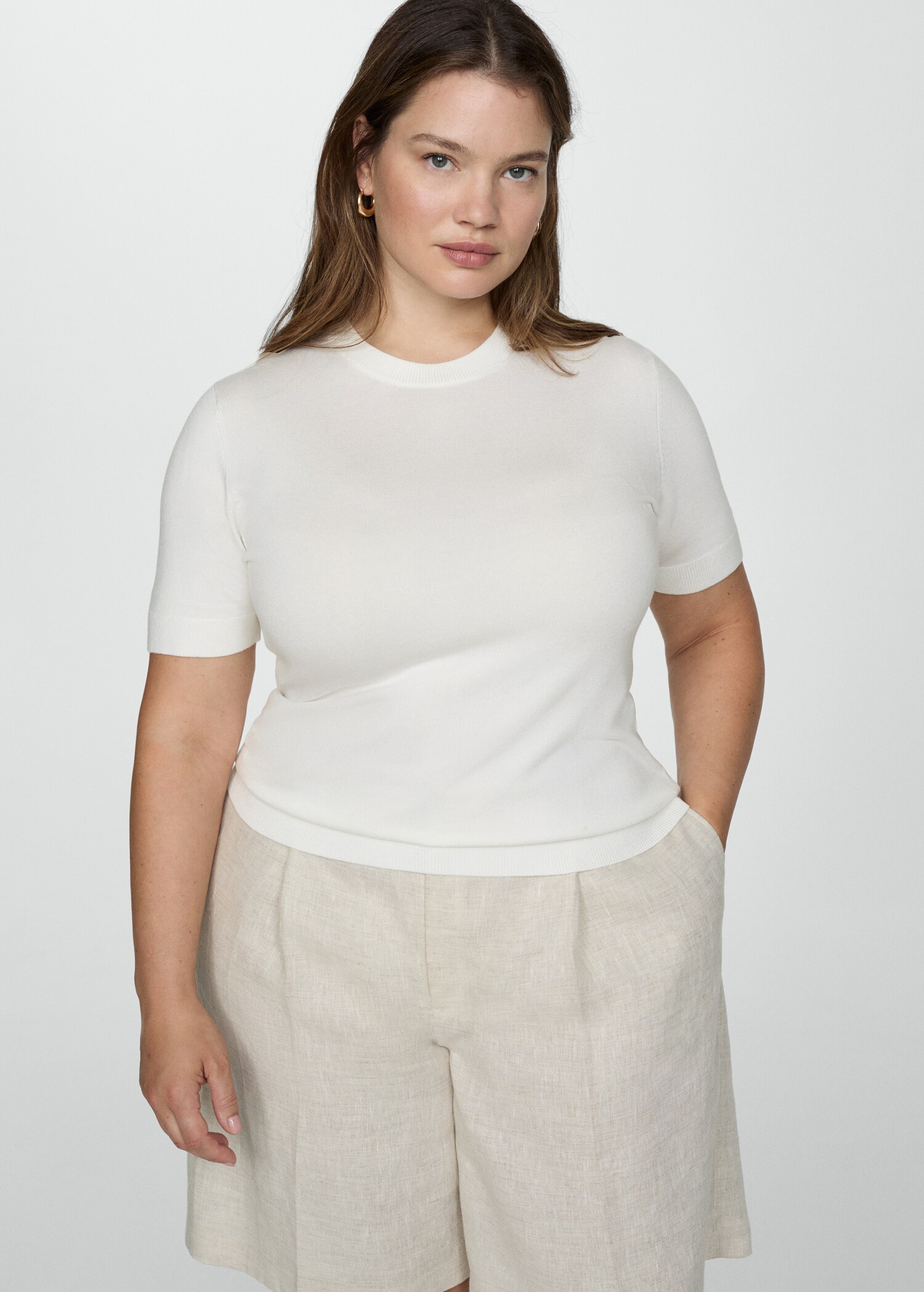 Short-sleeved fine-knit sweater - Details of the article 5