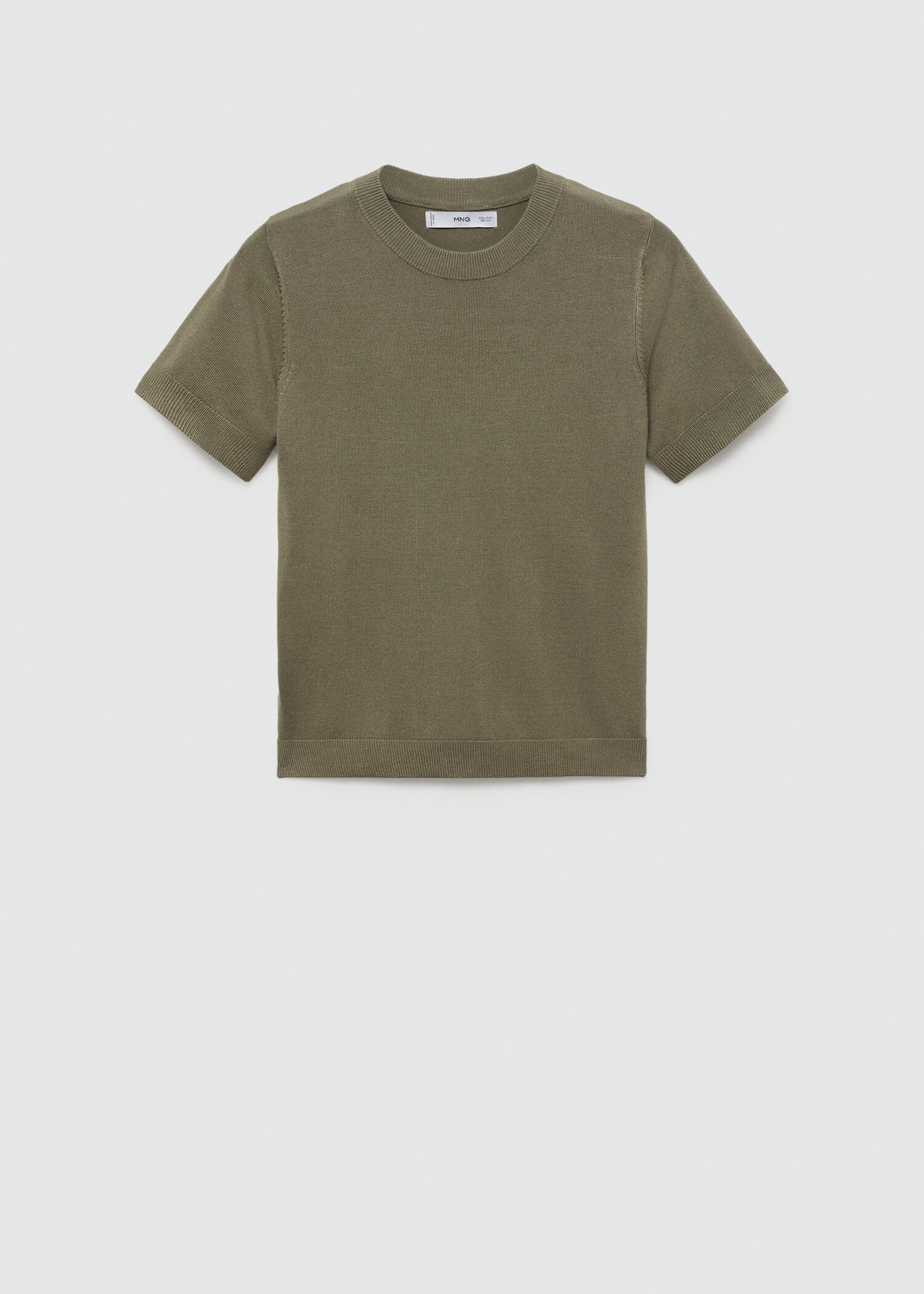 Short-sleeved fine-knit sweater - Article without model