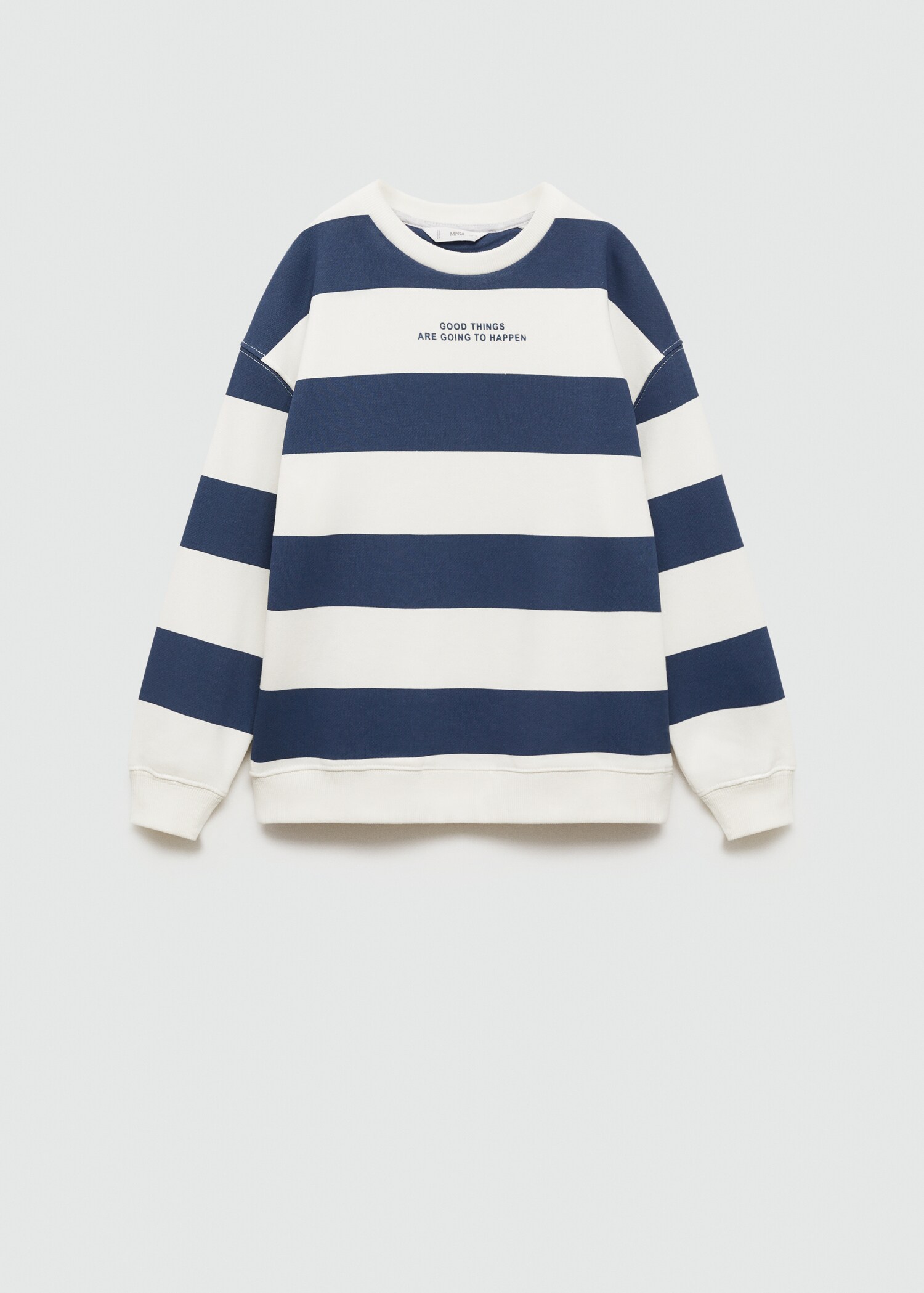 Striped cotton-blend sweatshirt - Article without model