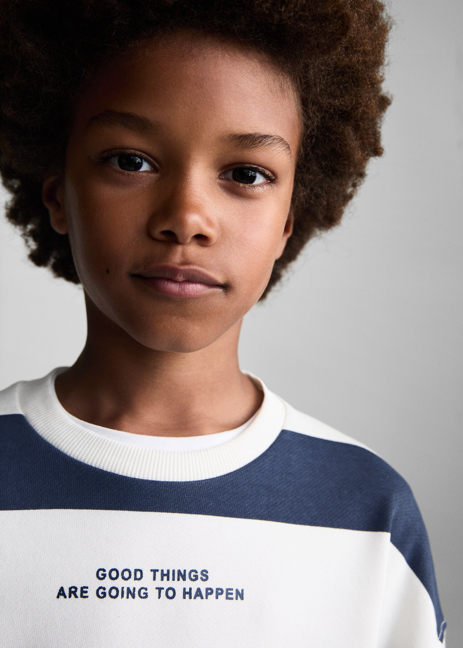 Striped cotton-blend sweatshirt - Details of the article 1