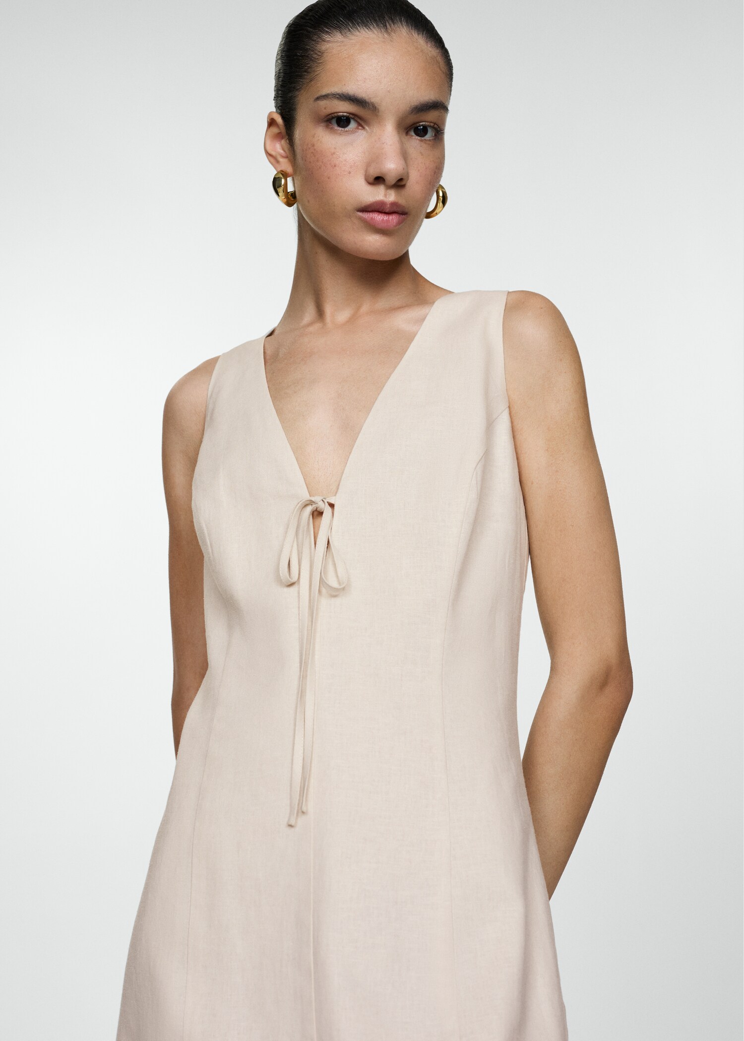 Short linen dress - Medium plane