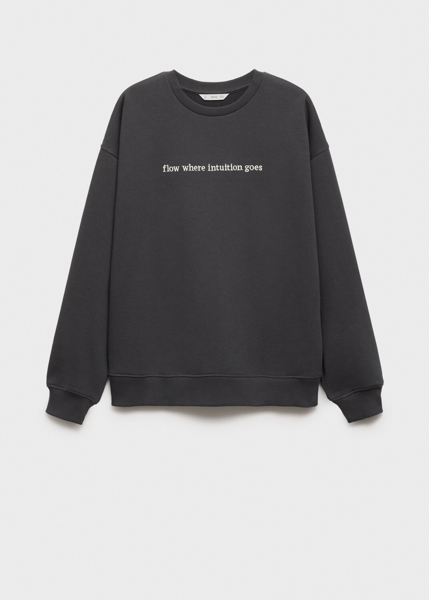 Embroidered detail cotton sweatshirt - Article without model