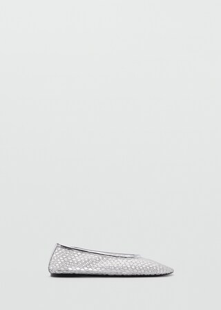 Metallic mesh shoes - Women | MANGO United Kingdom