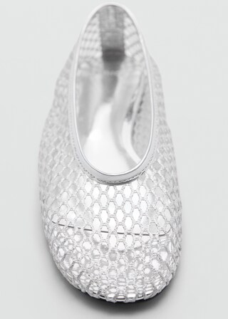 Metallic mesh shoes - Women | MANGO United Kingdom