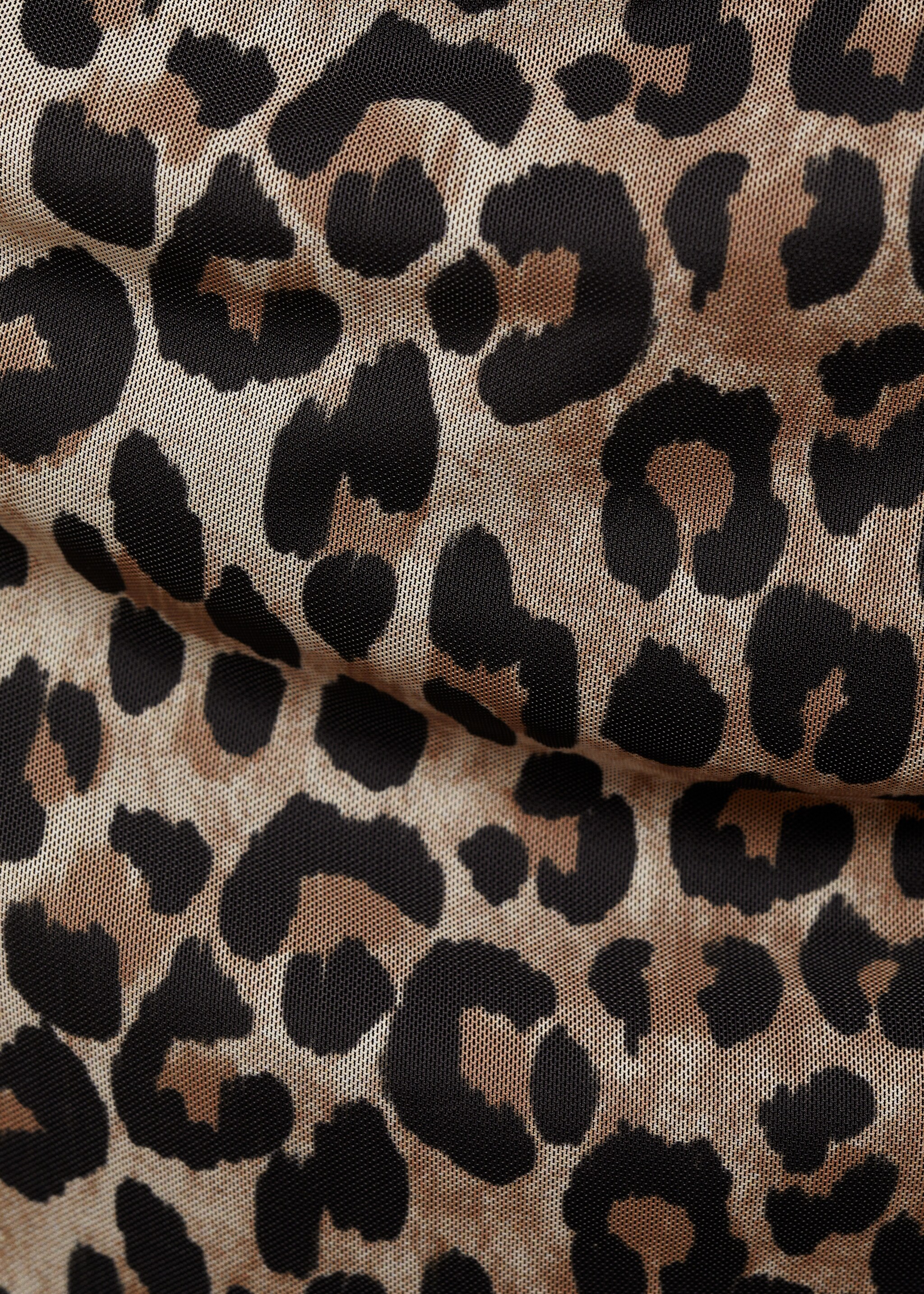 Asymmetric leopard-print top - Details of the article 0