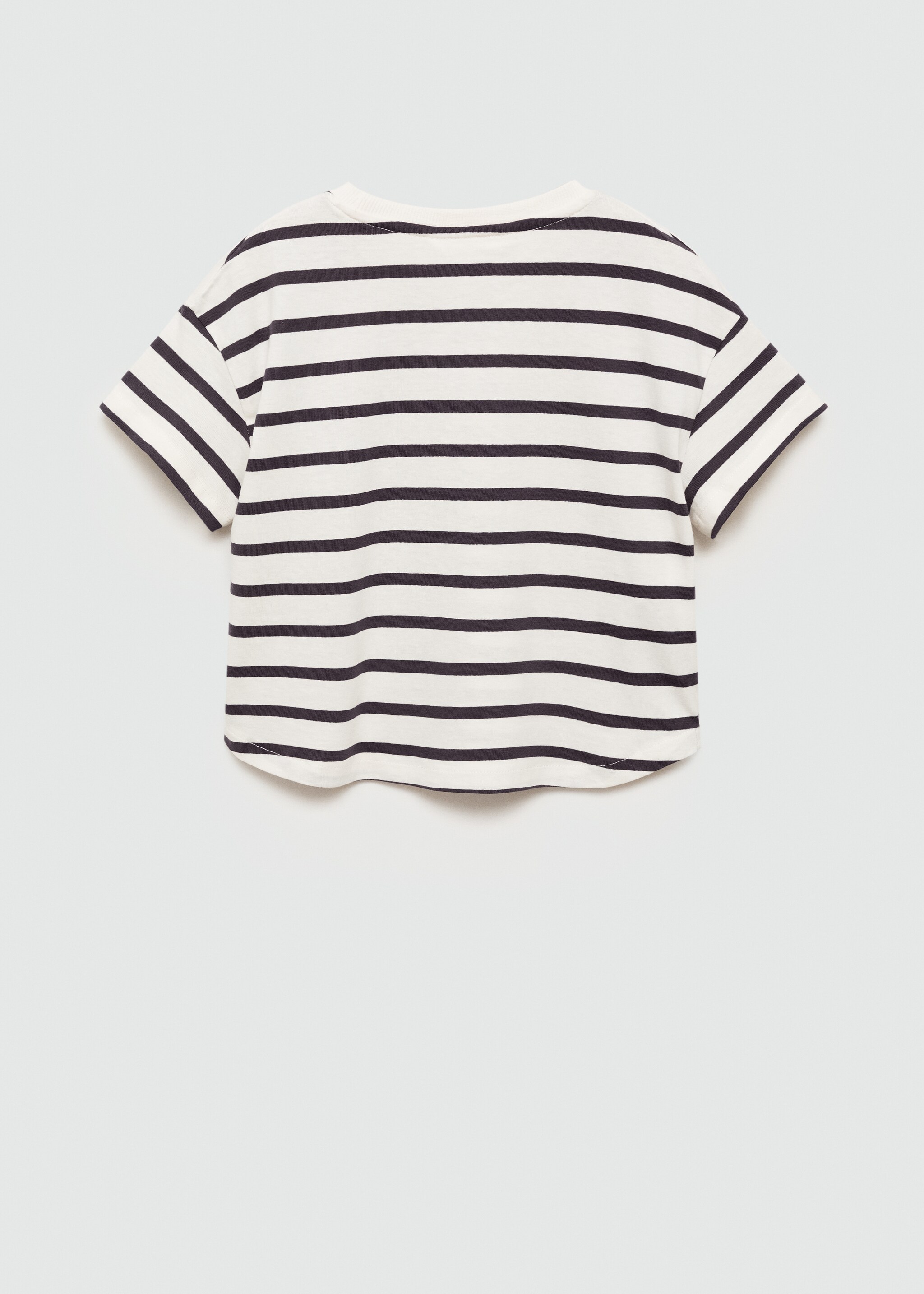 Striped t-shirt with embroidered detail - Reverse of the article