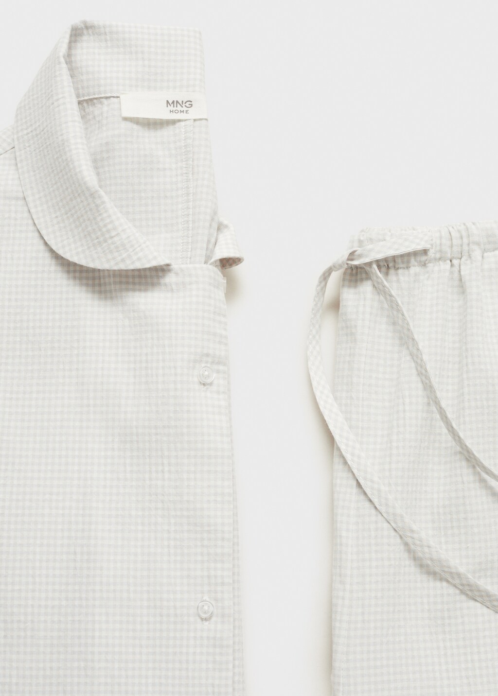 MANGO Cotton long pyjamas sky blue XS Woman