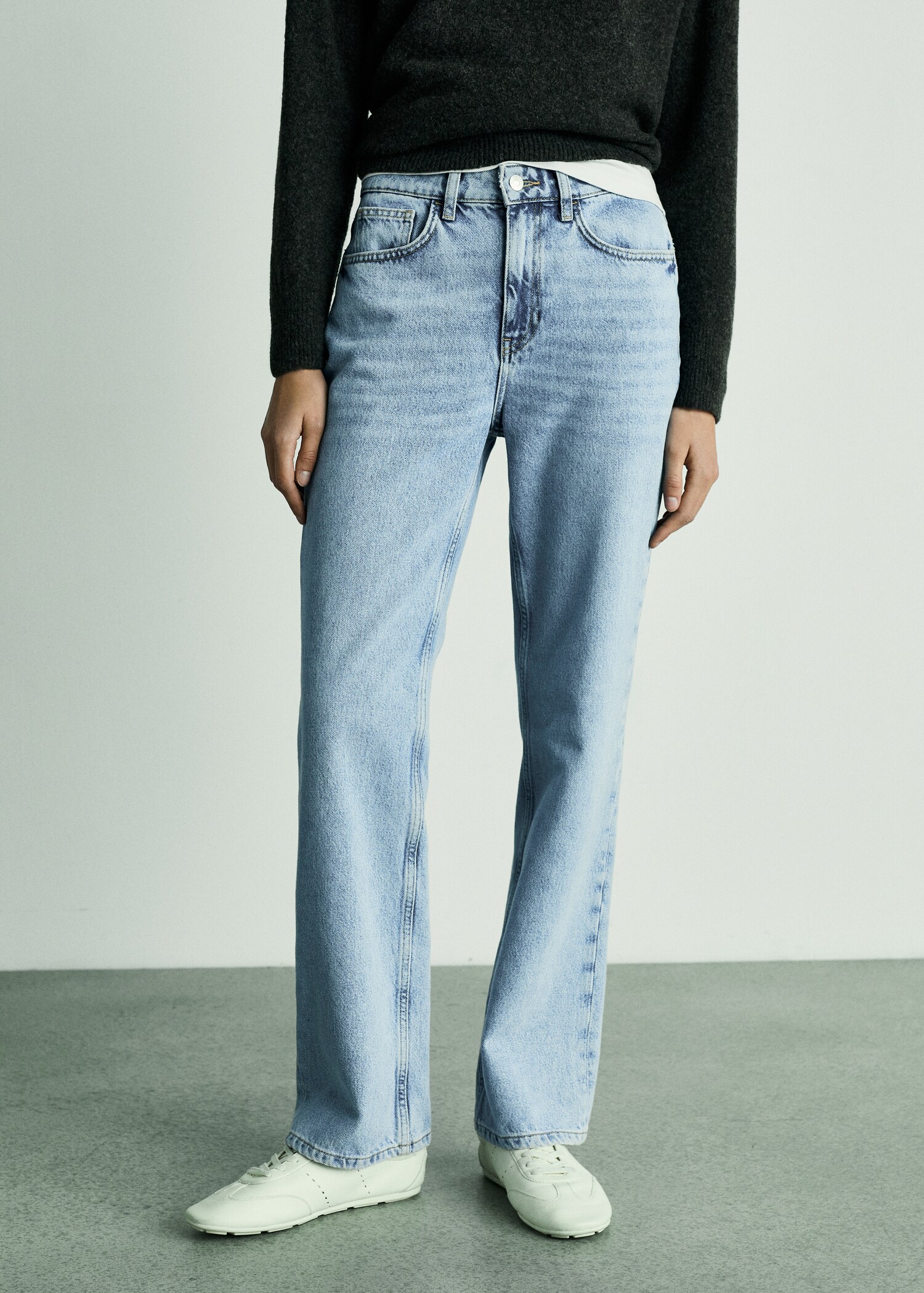 Jeans Matilda rectos tiro medio - Plano medio