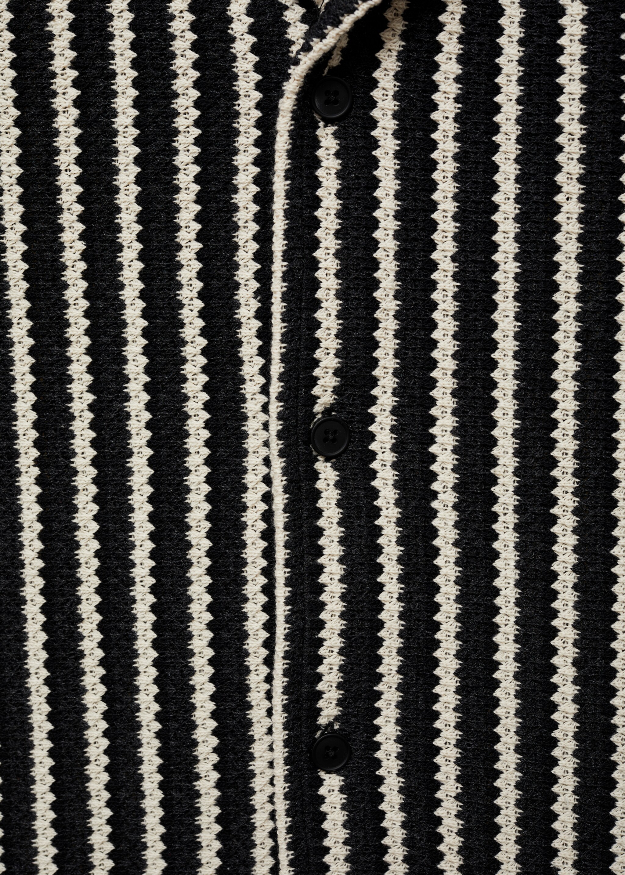 Camisa punto crochet - Detalle del artículo 0, Azul marino oscuro. Ref: 77043675-00.