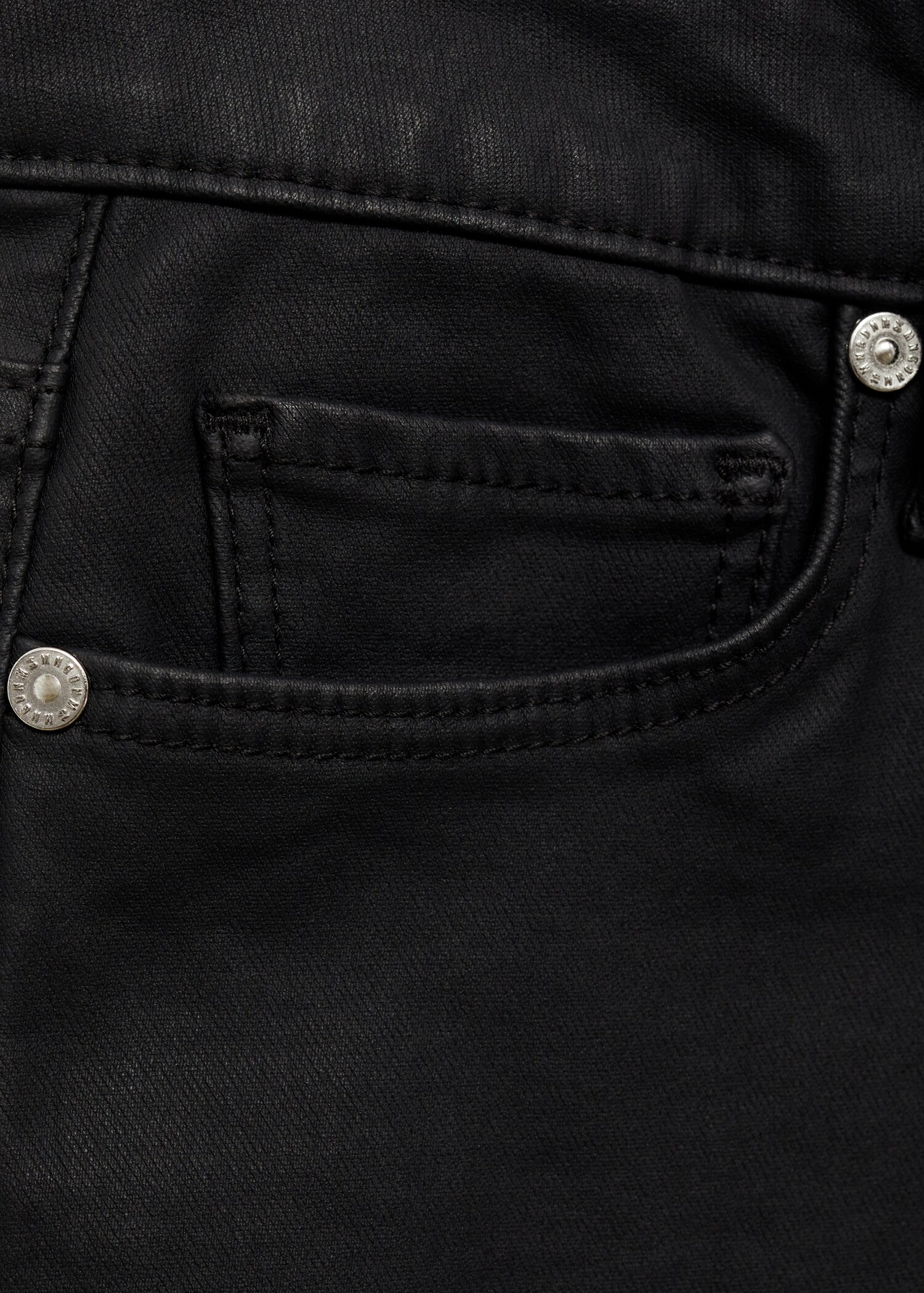 Jeans skinny tiro medio encerados - Detalle del artículo 0