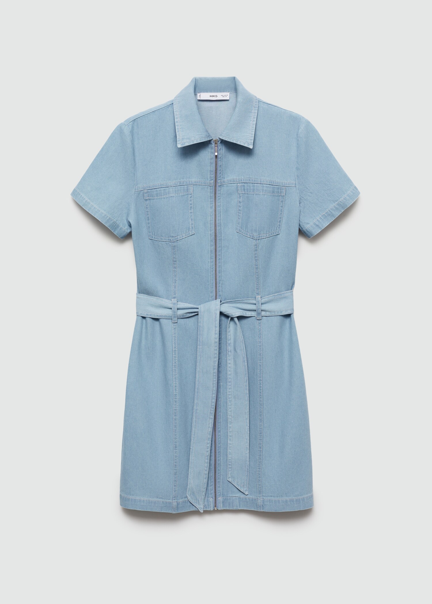 Denim dress with belt - Article without model