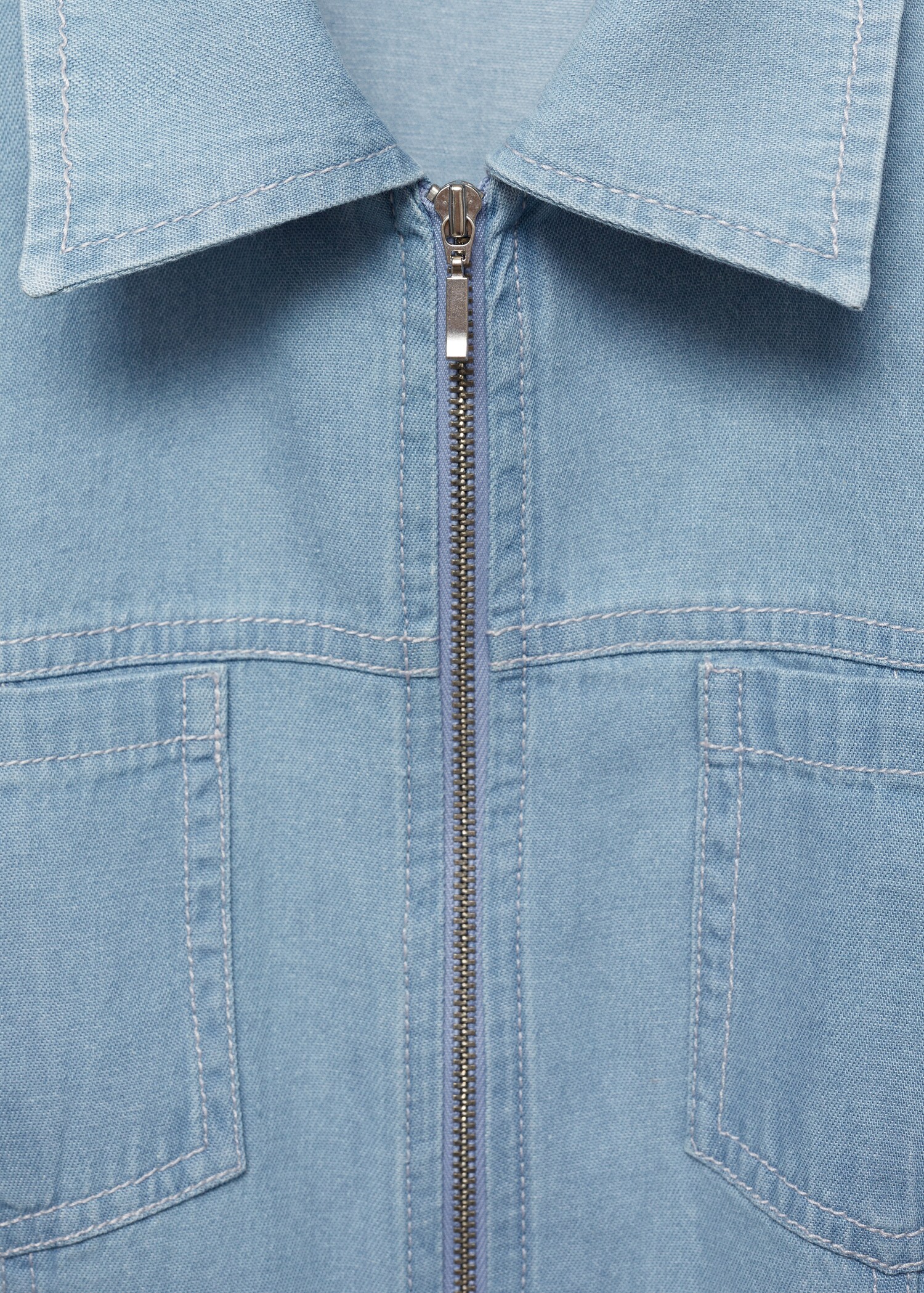 Denim dress with belt - Details of the article 8