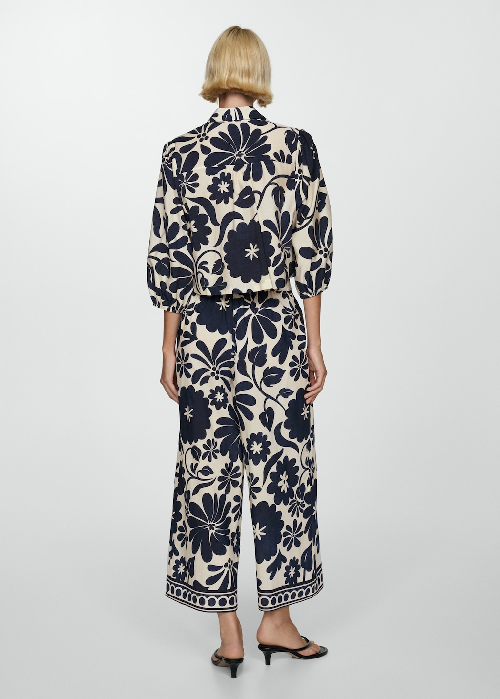 Floral fluid wide leg pants hot sale