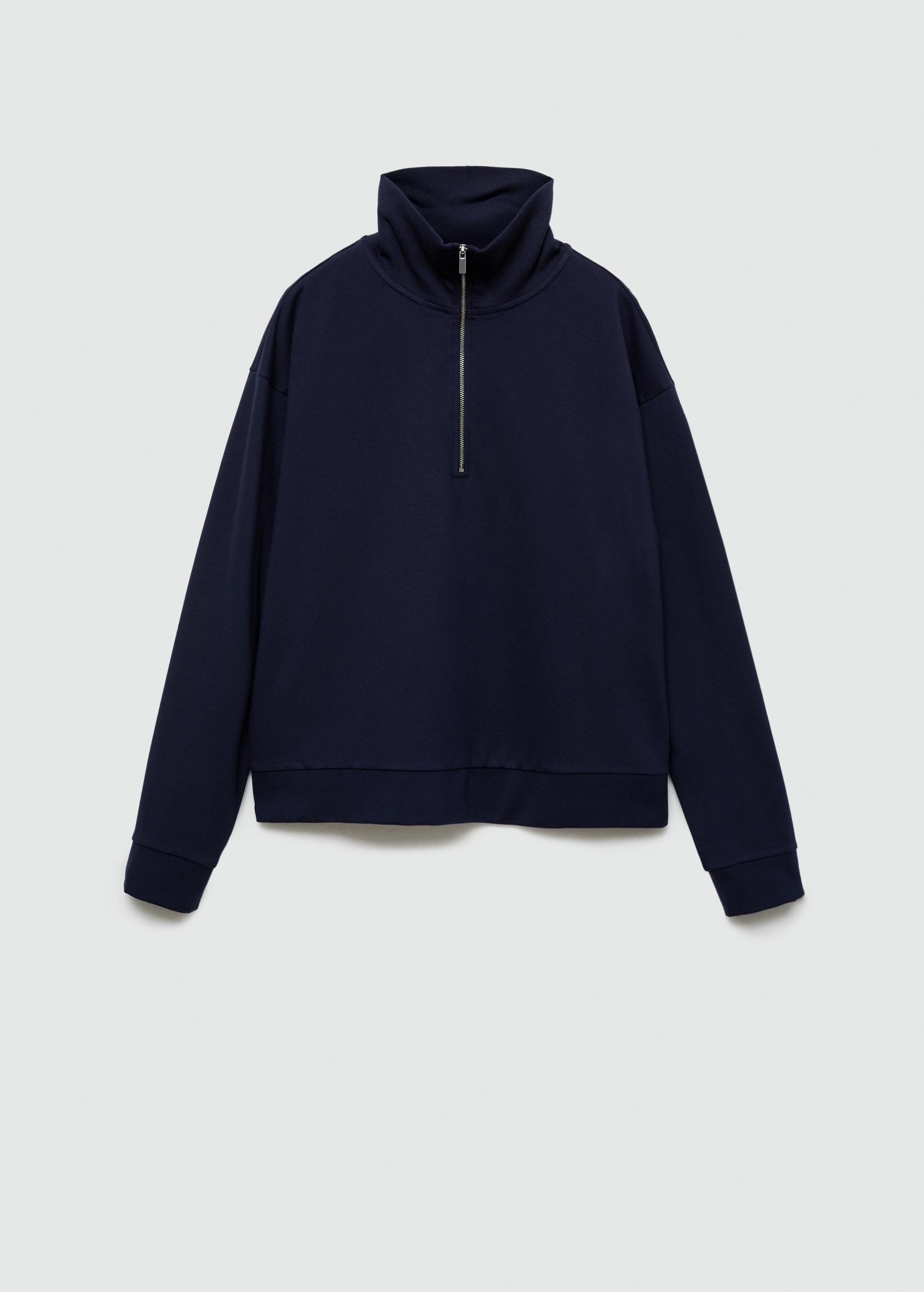 Cremallera Sudadera Negra Cuello Alto Sudadera Cuello Alto Con