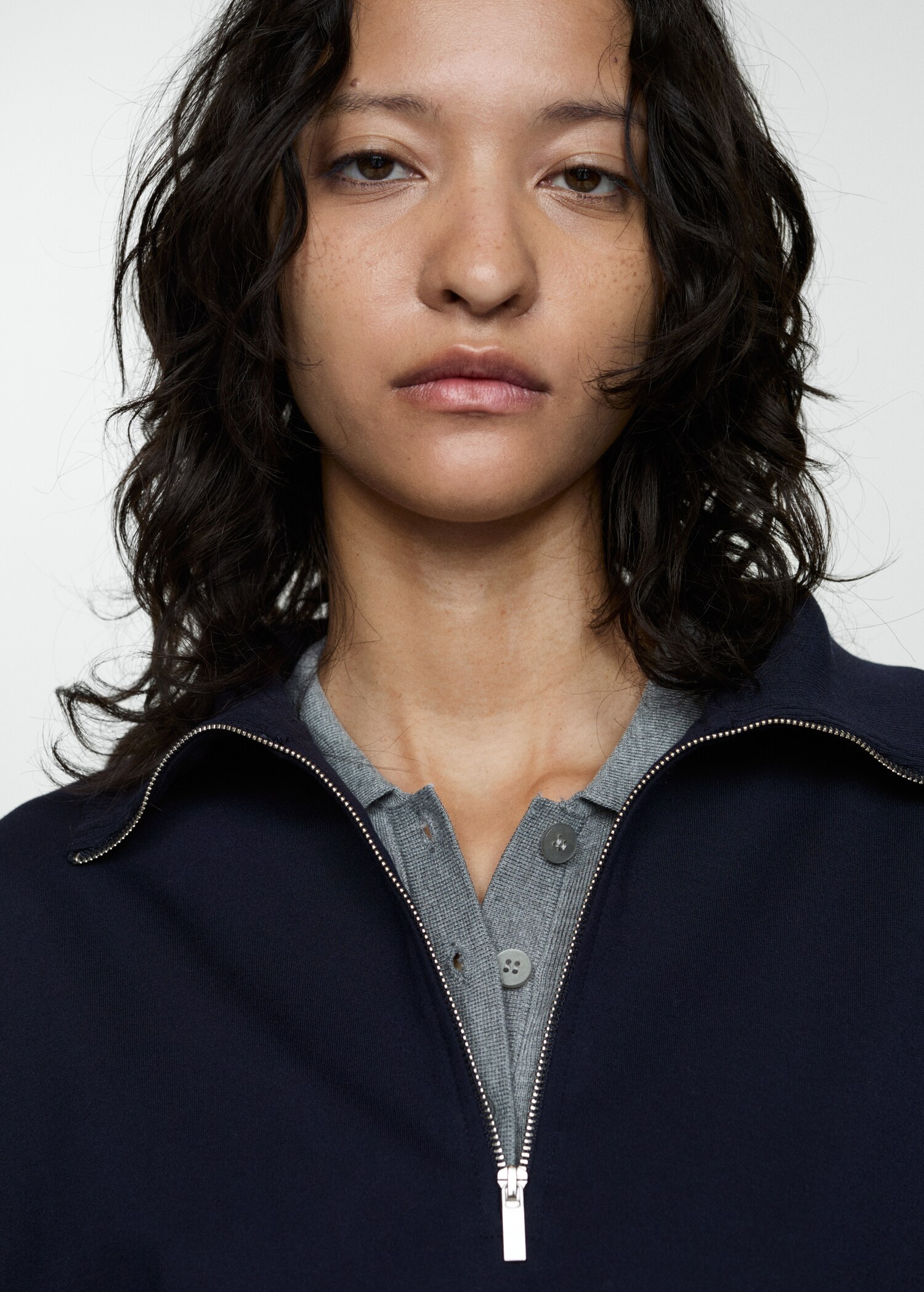 Sweatshirt met opstaande kraag met rits - Detail van het artikel 1