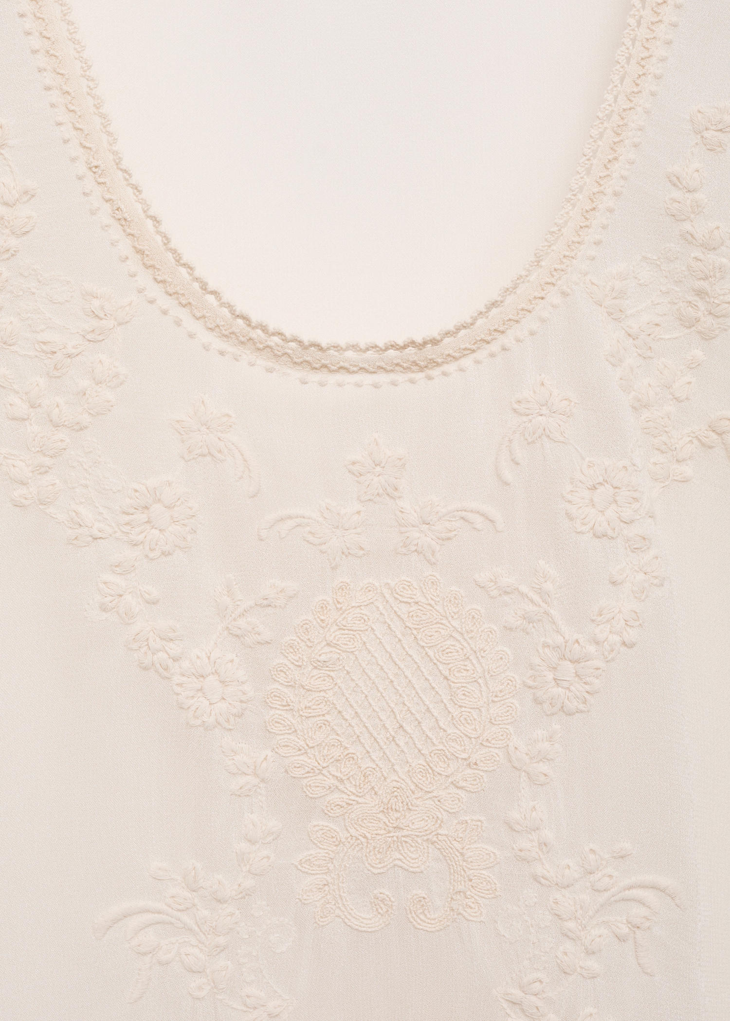 Top bretelles brodé Femme MANGO Côte d'Ivoire - Main Image