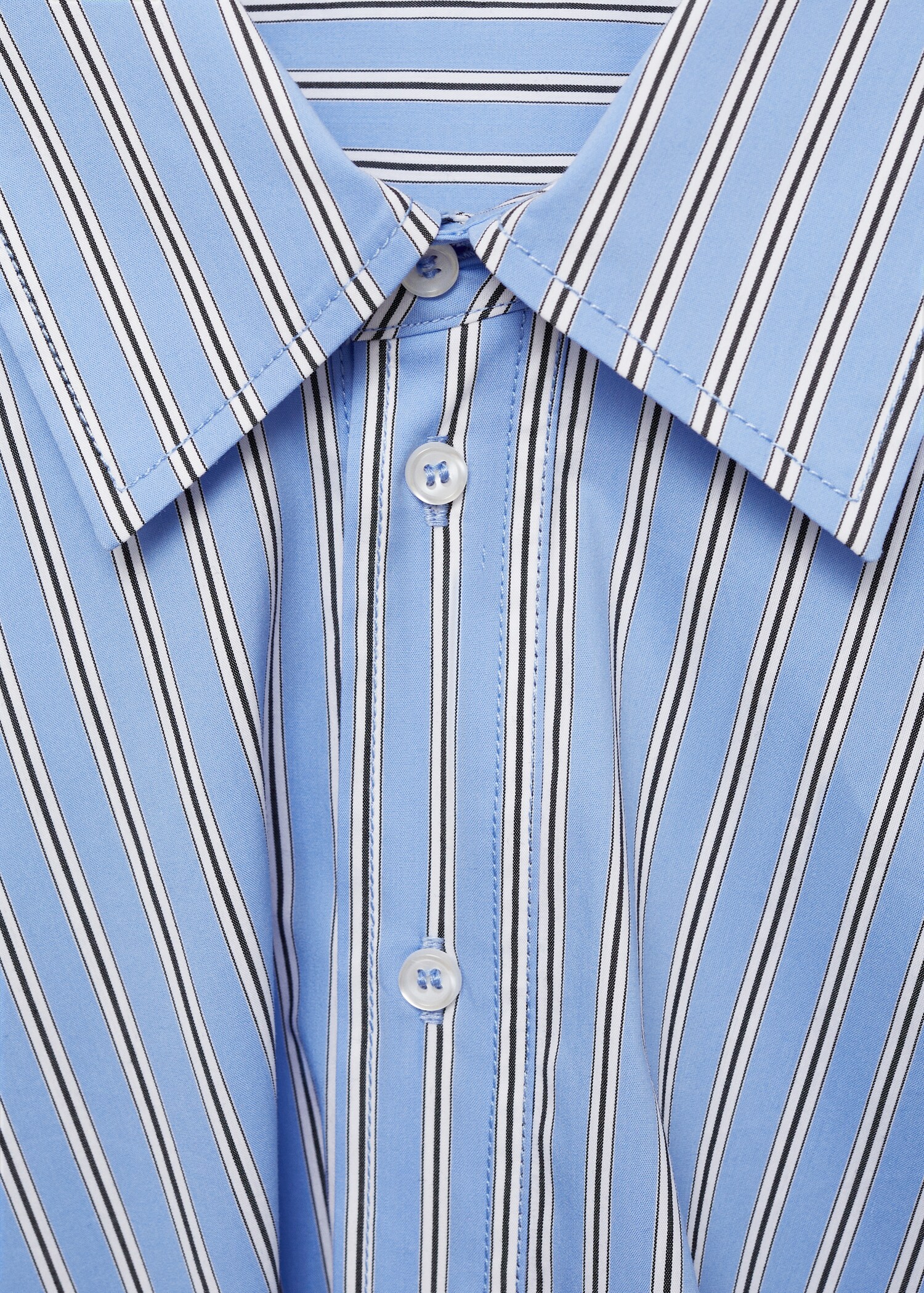 Striped wrap shirt dress - Details of the article 8
