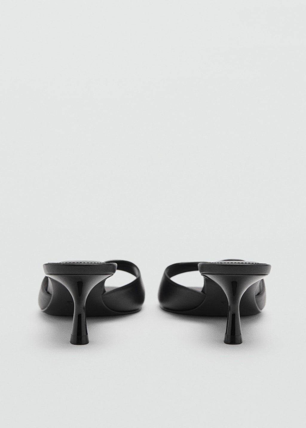 Mango black mules fashion