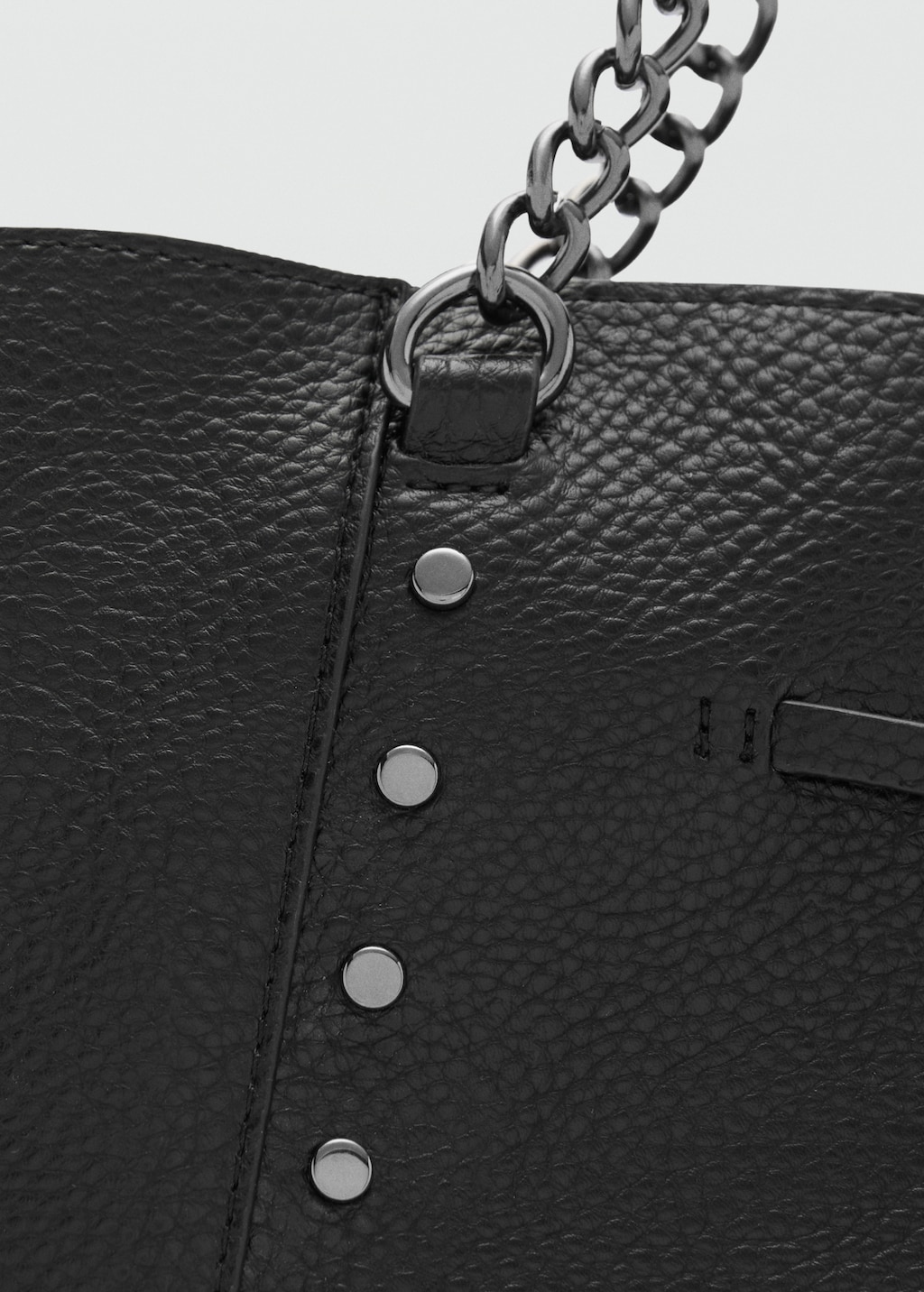 Leather effect shopper bag