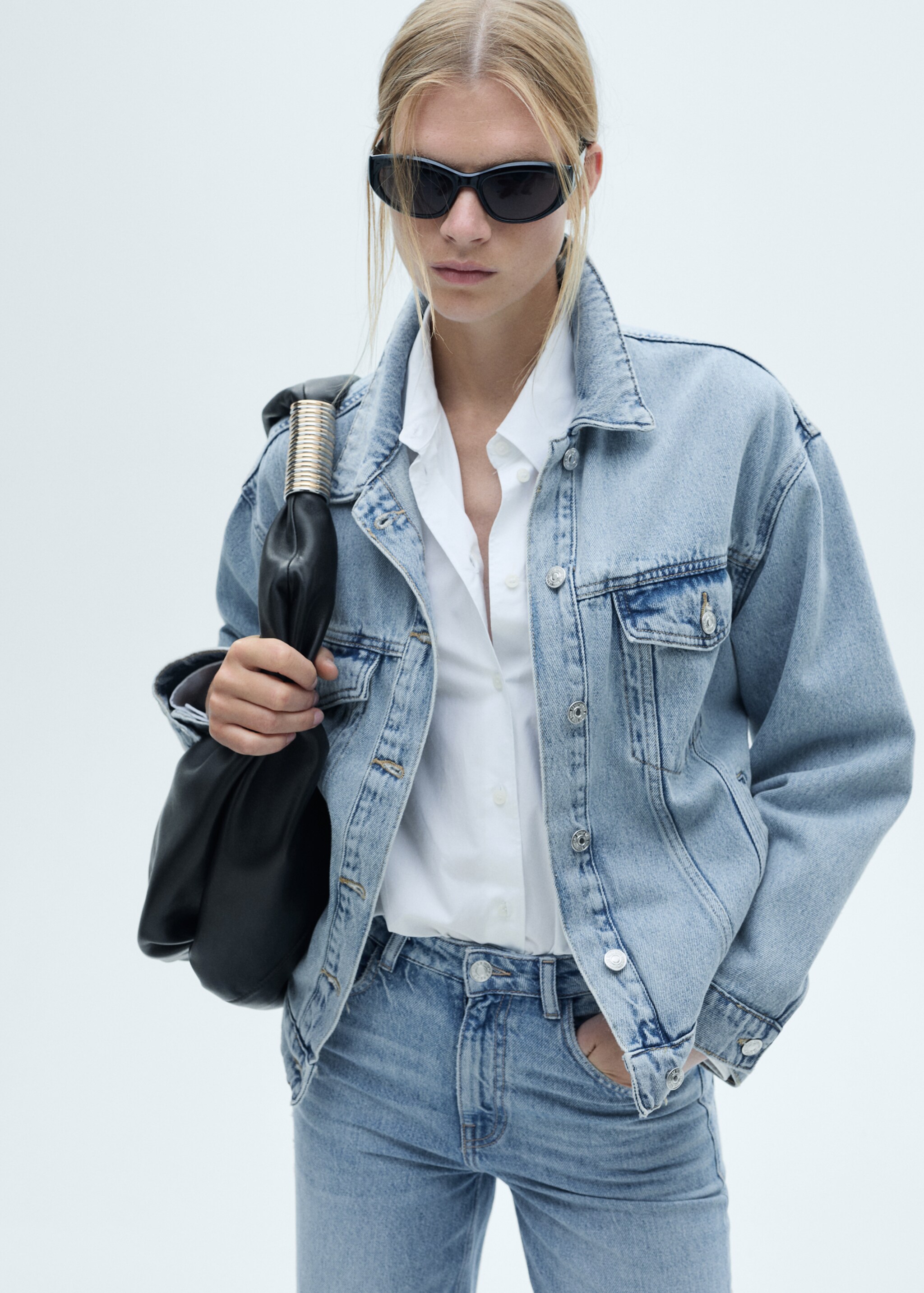 Danila high-waisted wide leg jeans - Medium plane, Medium Blue. Ref: 77044056-00.