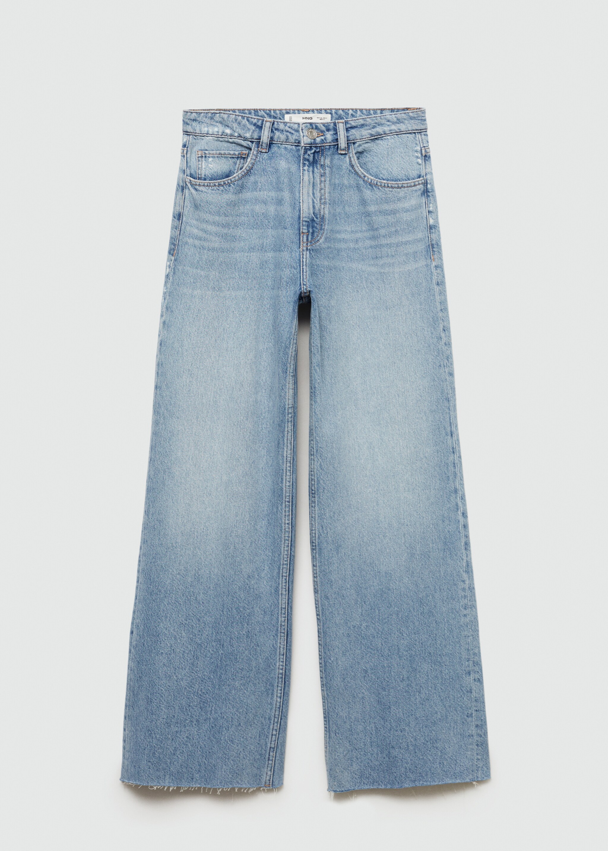 Danila high-waisted wide leg jeans - Article without model, Medium Blue. Ref: 77044056-00.