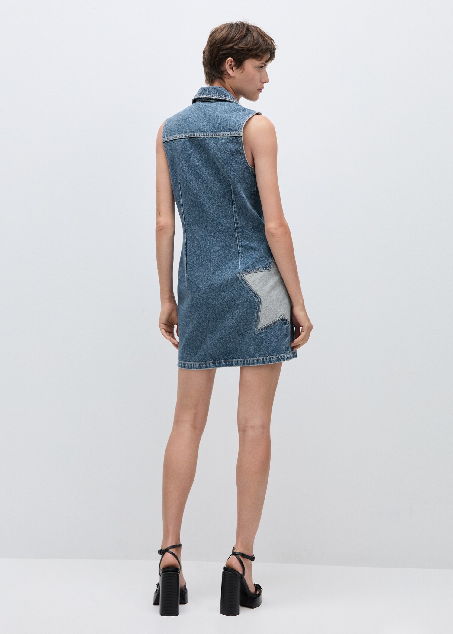 Star denim dress - Reverse of the article