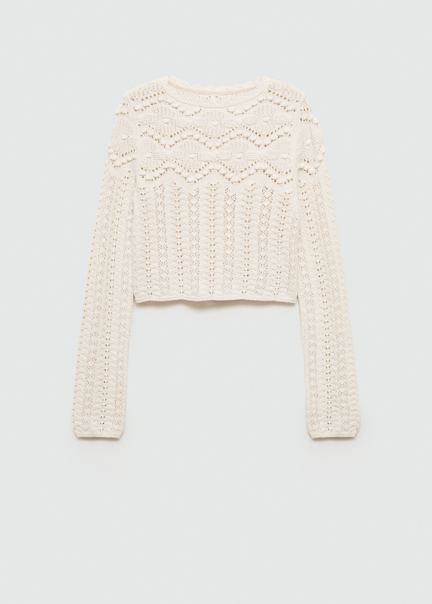 Open work-detail sweater - Article without model