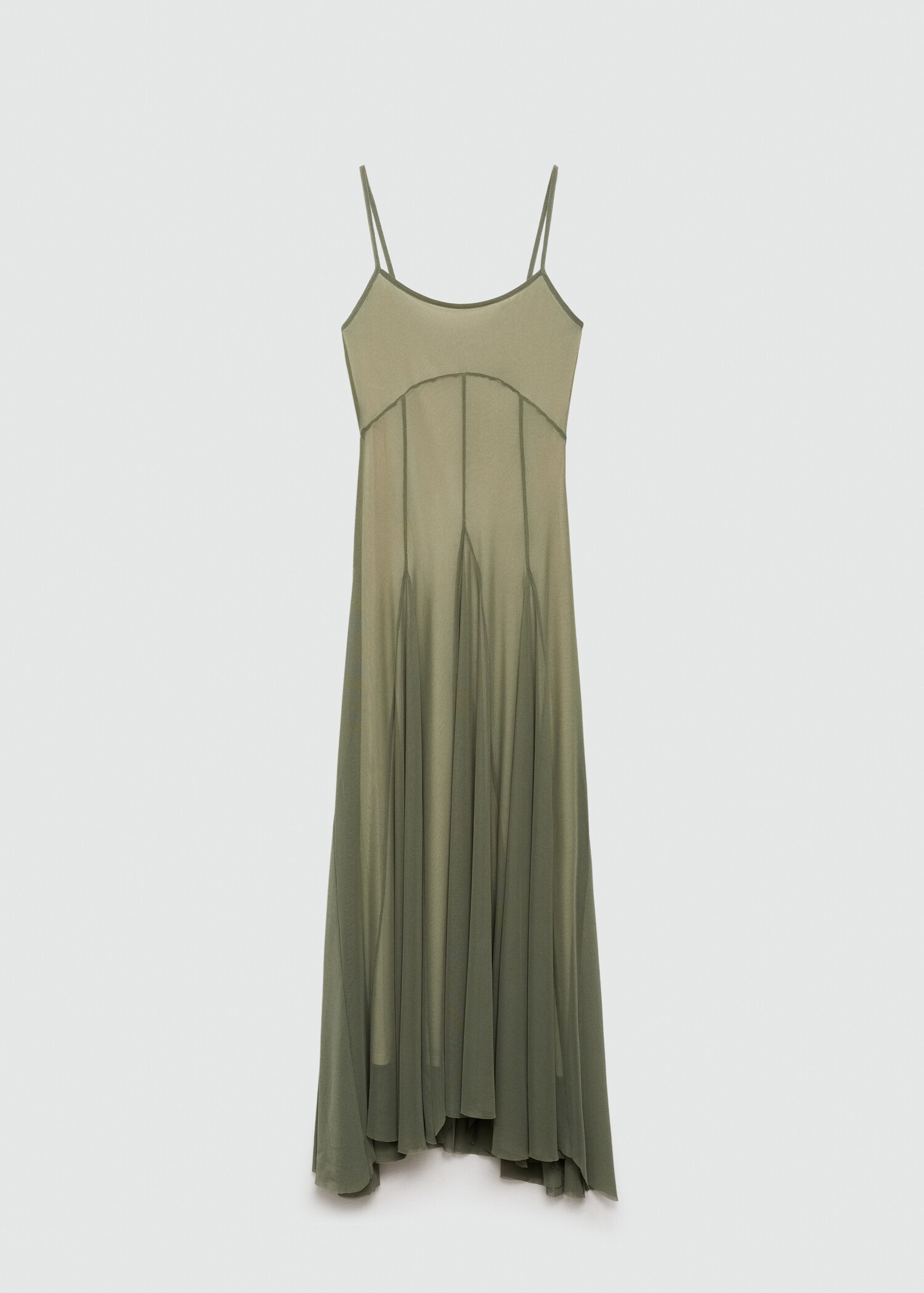 Vestido asimétrico tul costuras - Article without model