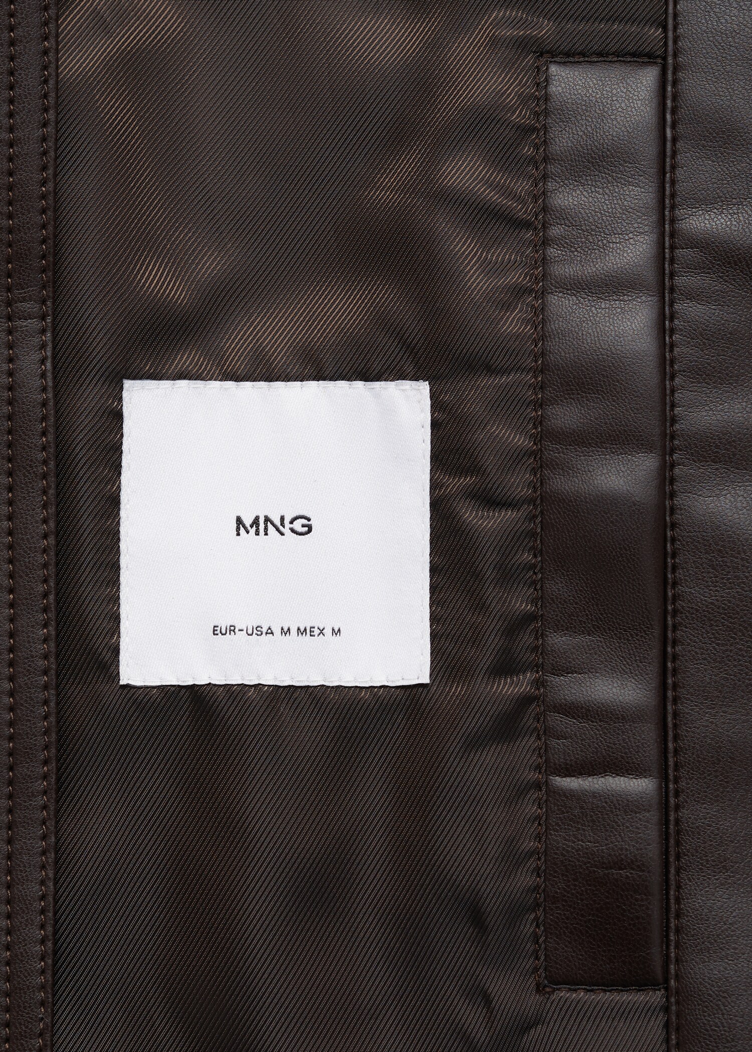 Nappa leather-effect jacket - Details of the article 0