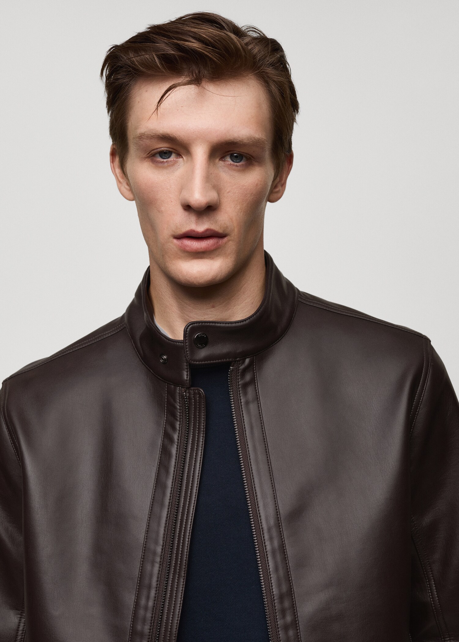 Nappa leather-effect jacket - Details of the article 1