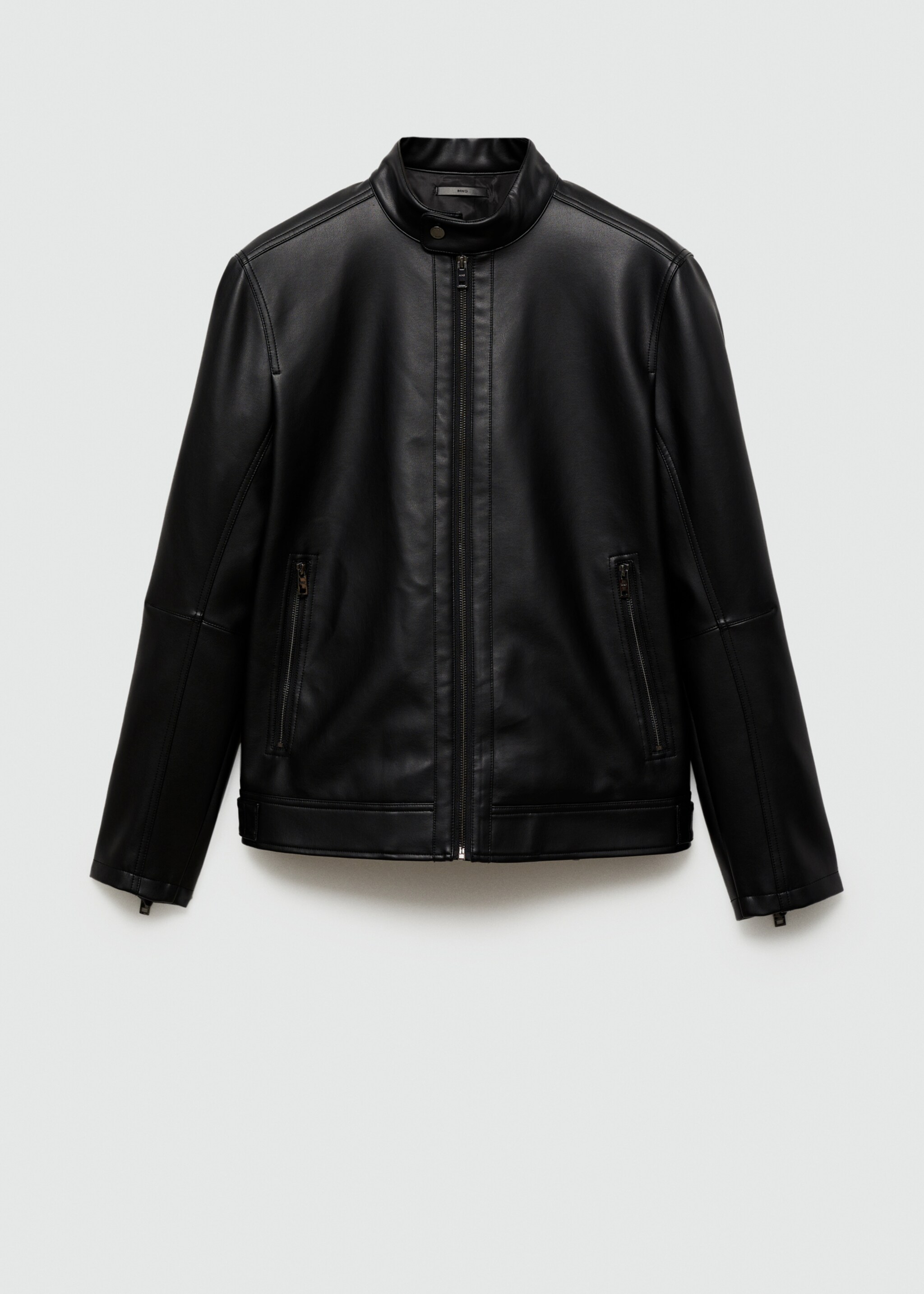 Nappa leather-effect jacket - Article without model, Black. Ref: 77044432-00.