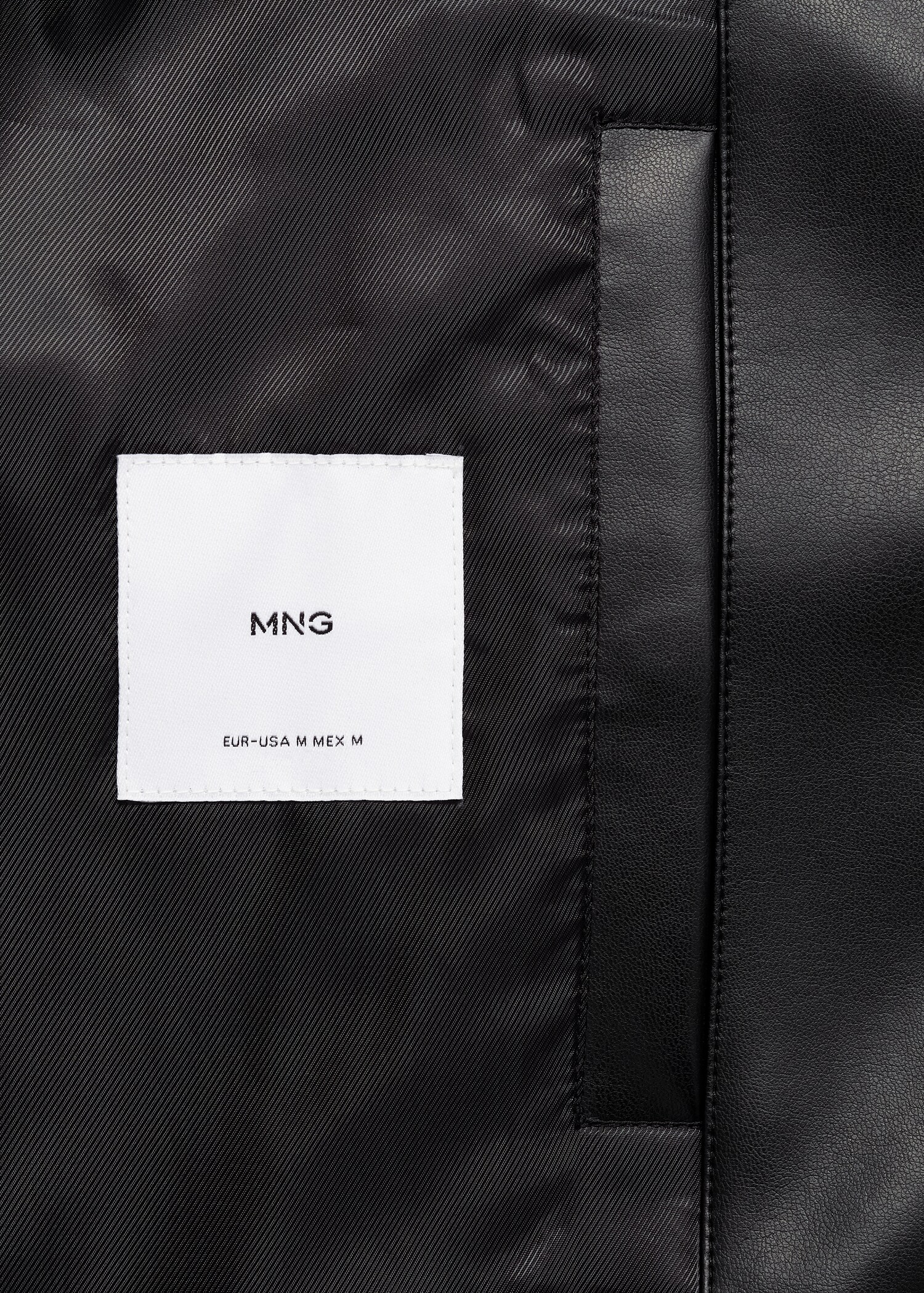 Nappa leather-effect jacket - Details of the article 0