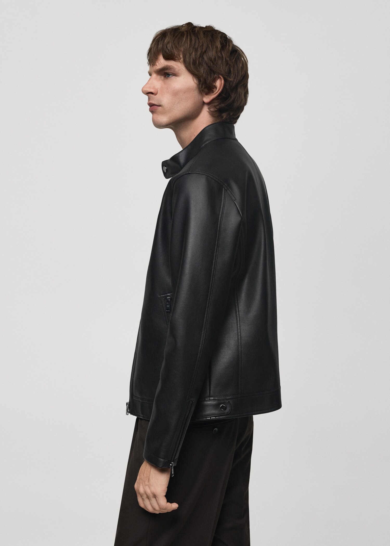 Nappa leather-effect jacket - Details of the article 2