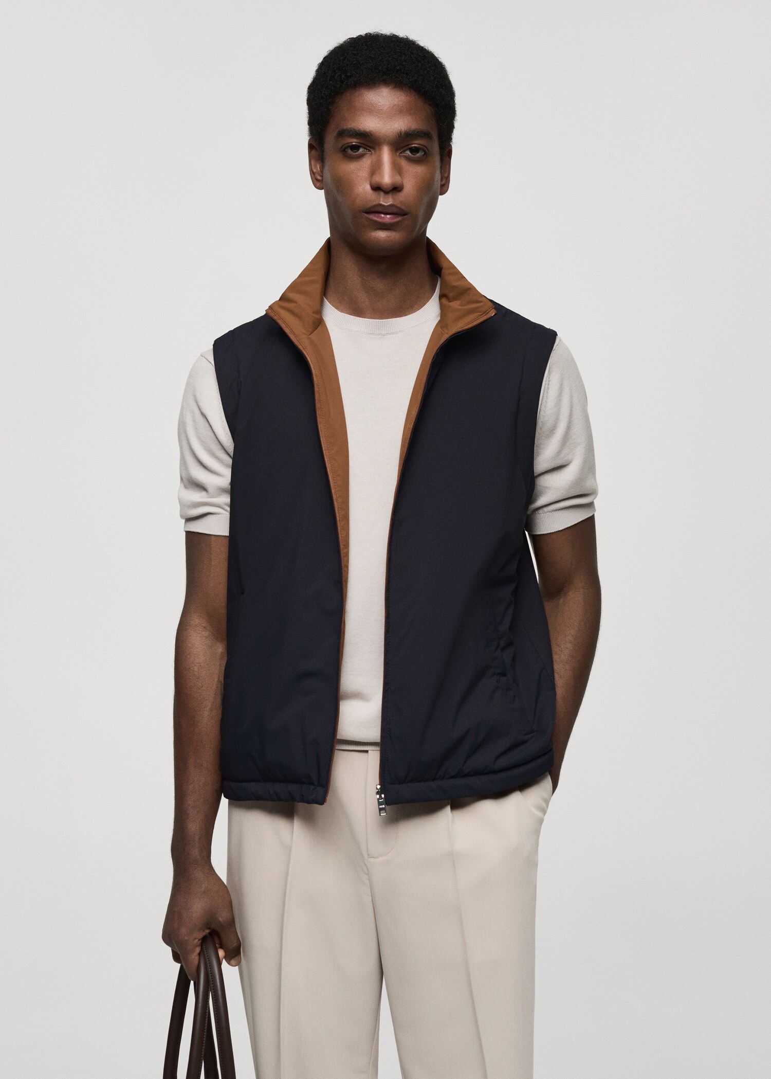 Chaleco reversible water repellent - Plano medio