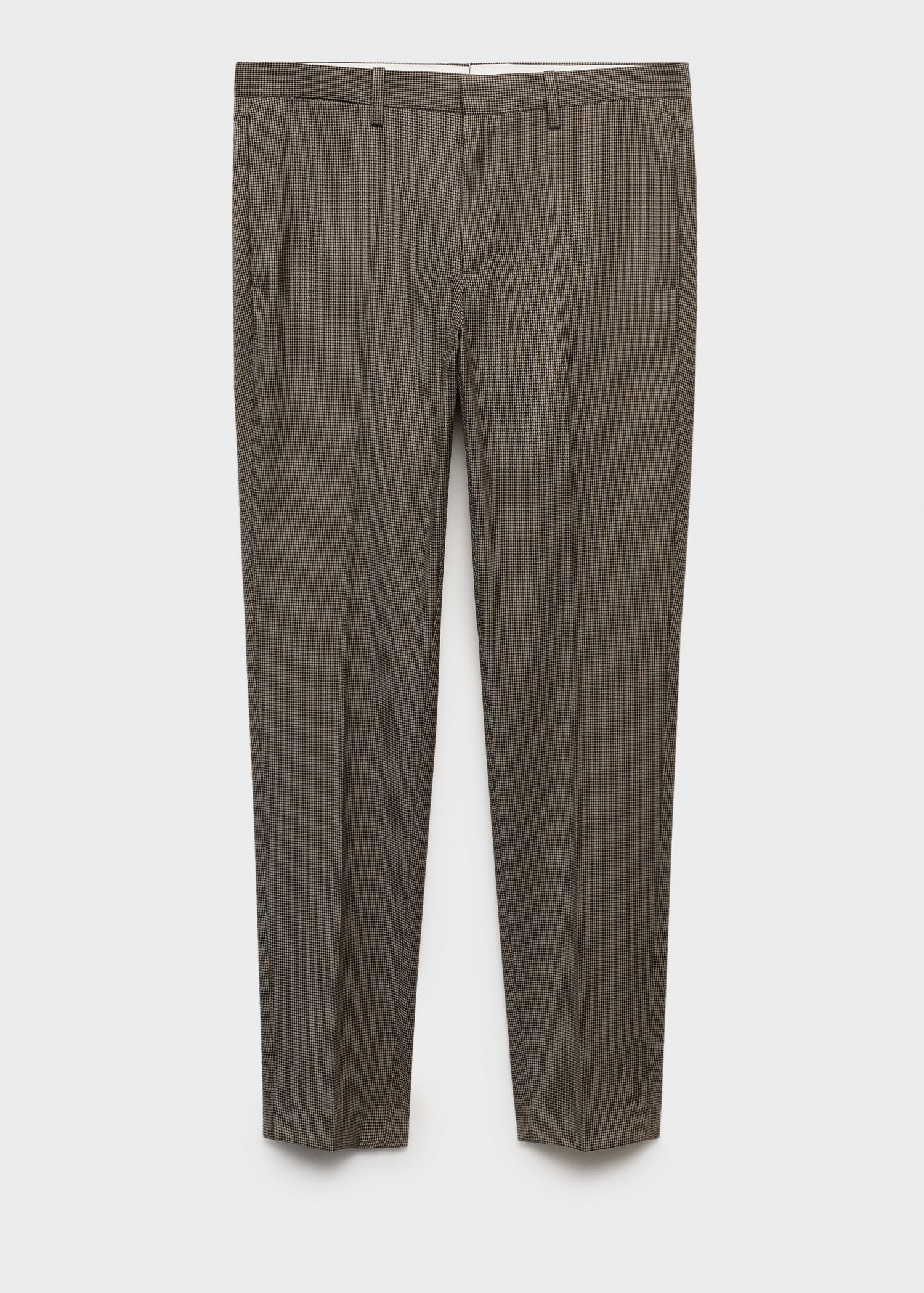 Herringbone super slim- fit suit trousers - Article without model